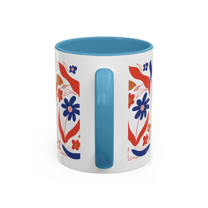 Floral Accent Coffee Mug