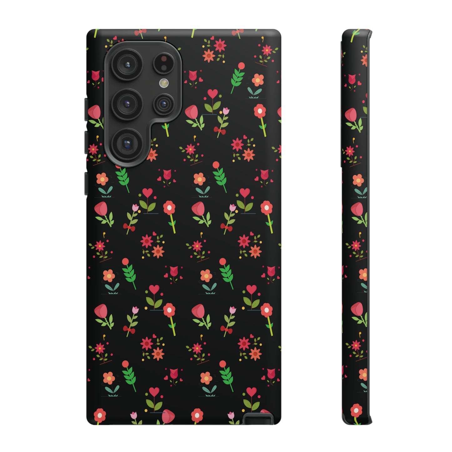 Flowers Pattern Splatter Phone Tough Cases