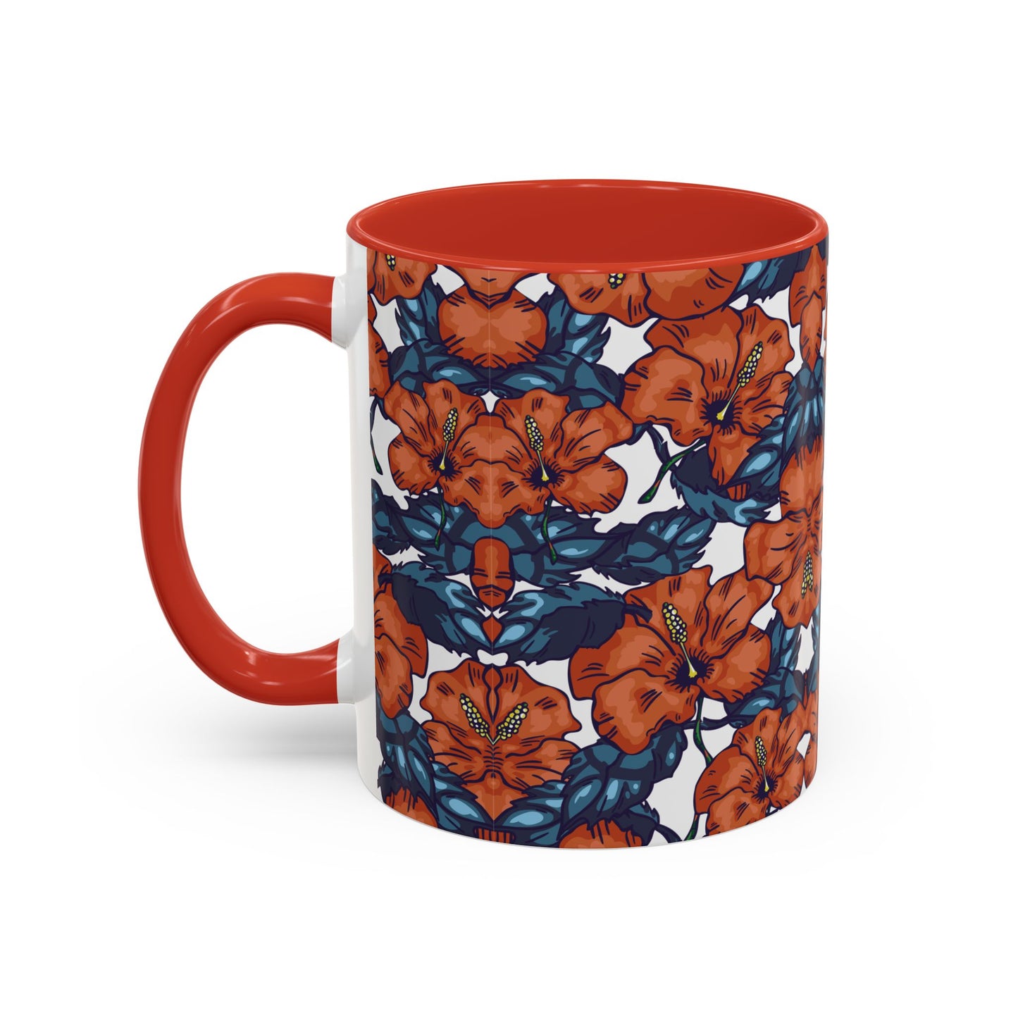 Floral Accent Coffee Mug