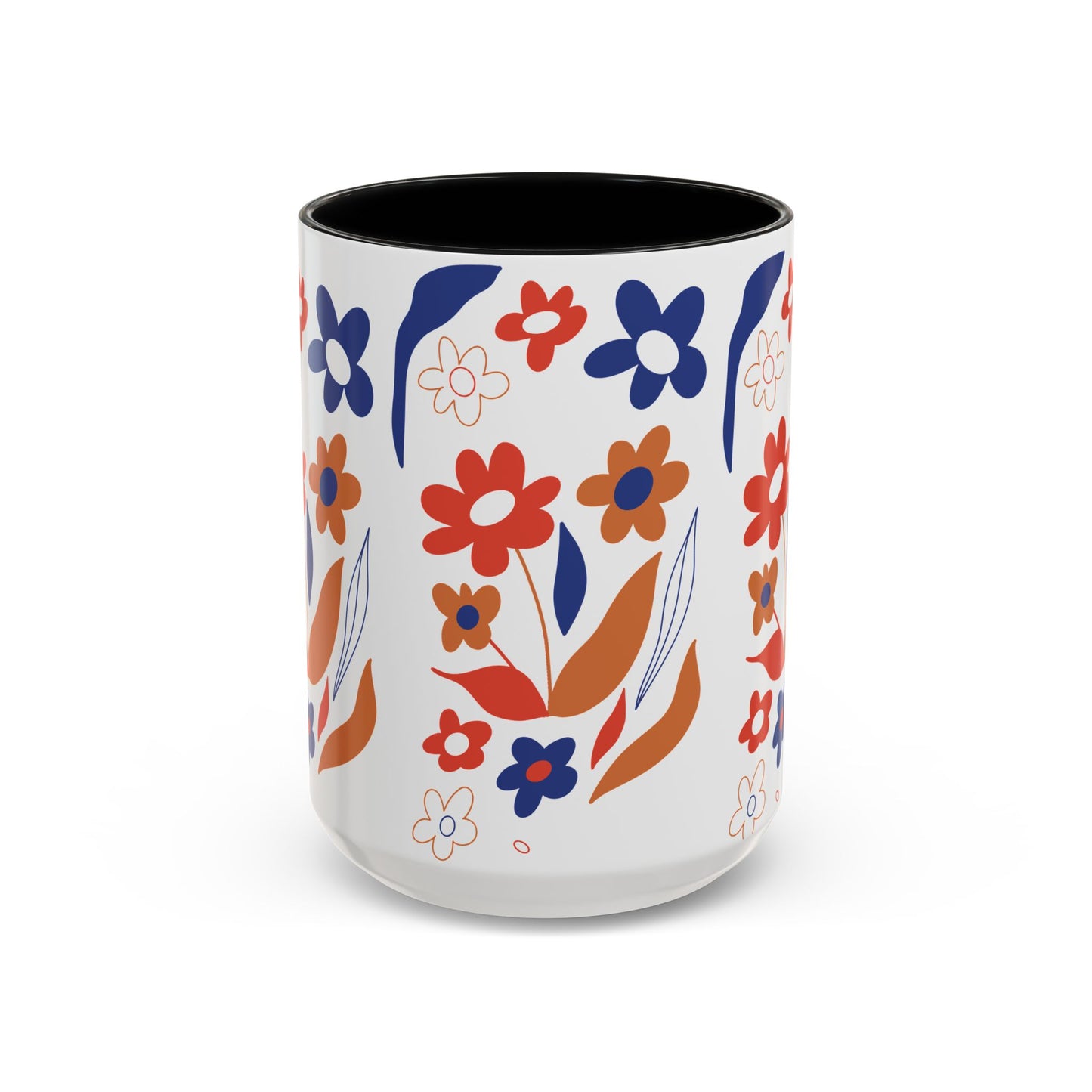 Floral Accent Coffee Mug