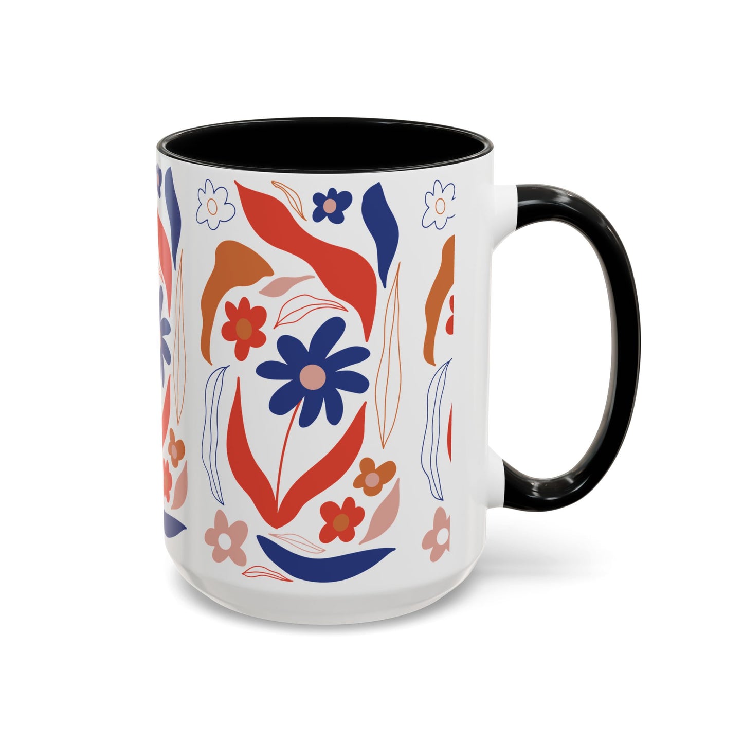 Floral Accent Coffee Mug