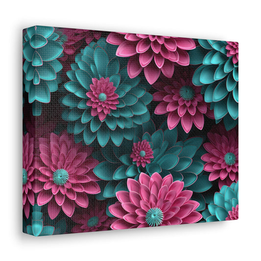 3D Flowers Gallery Wraps