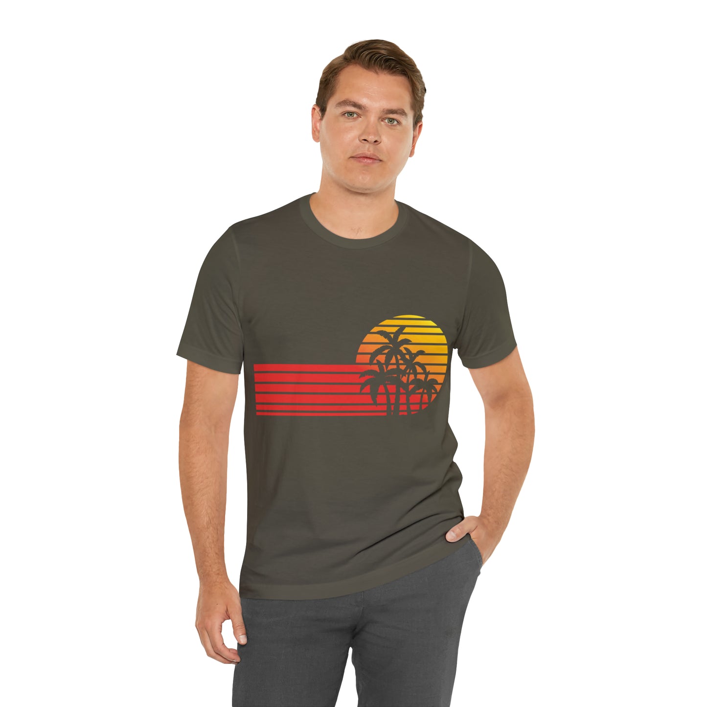 Retro Sunset with Palm T-Shirt