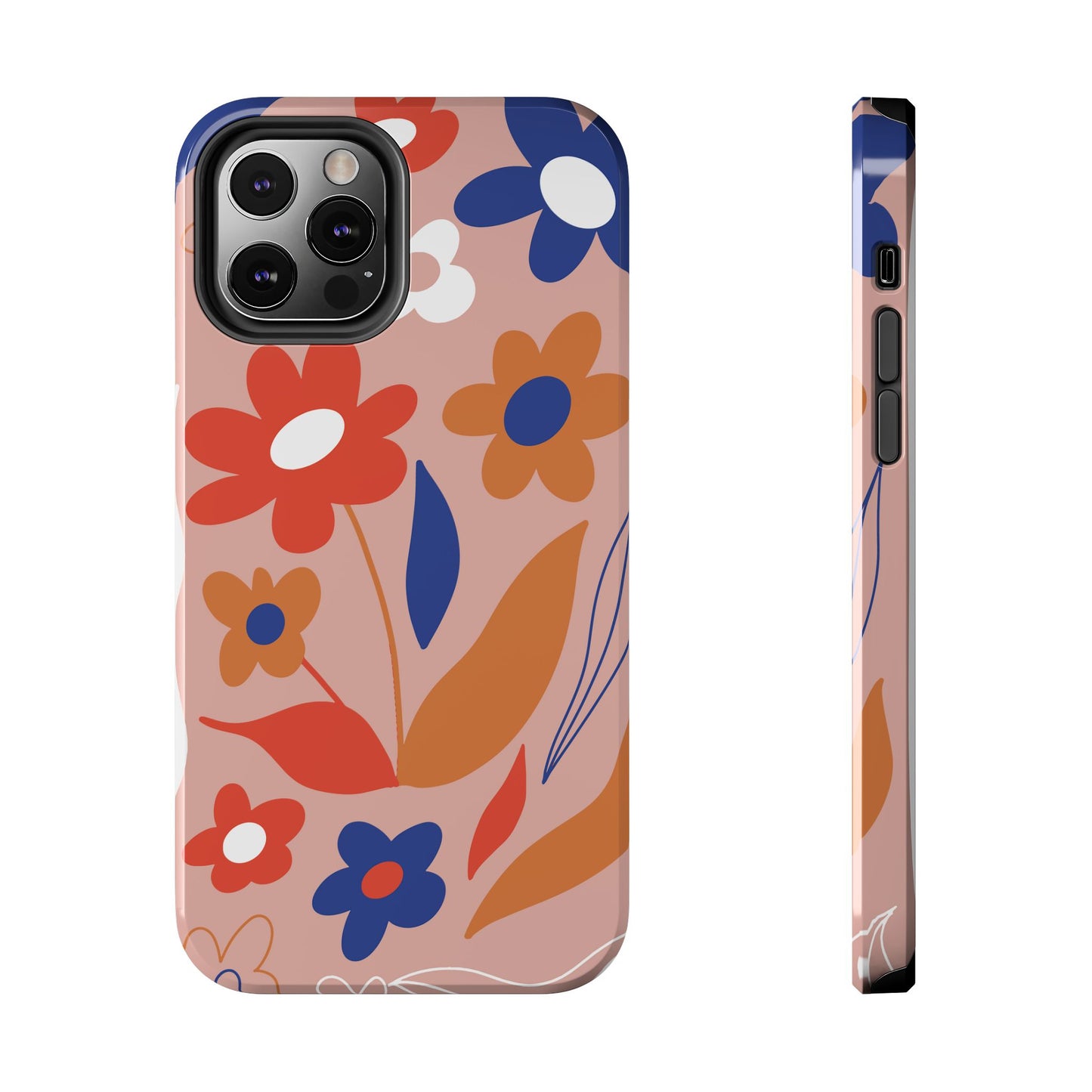 Phone Case, Floral Design, Protective Case, Cover, Strong, Durable, Custom Shell