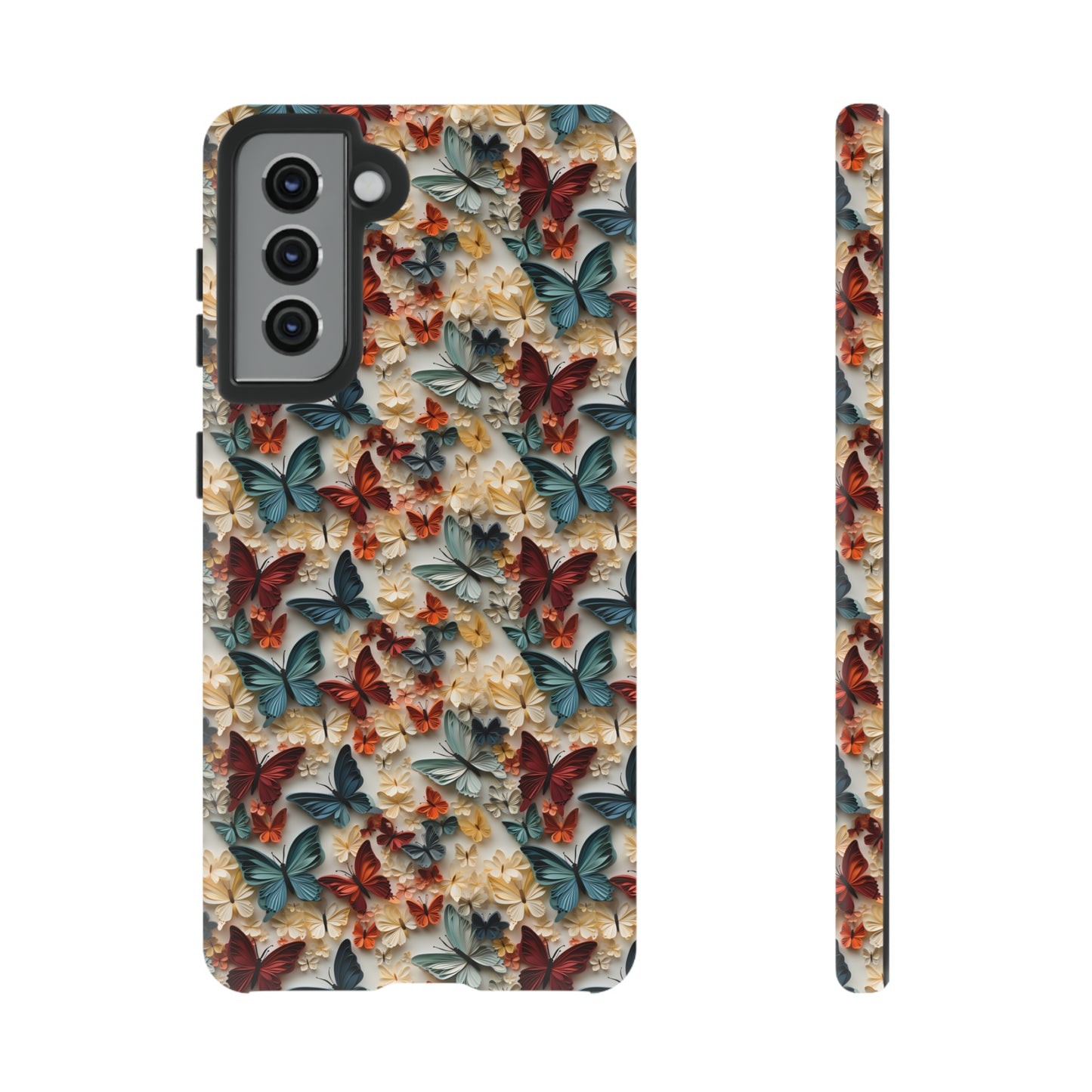 3D Butterflies and Flowers Tough Cases