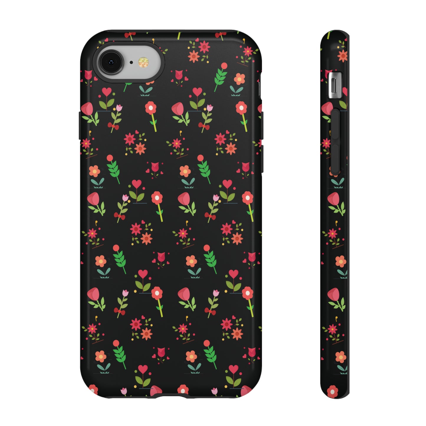 Flowers Pattern Splatter Phone Tough Cases