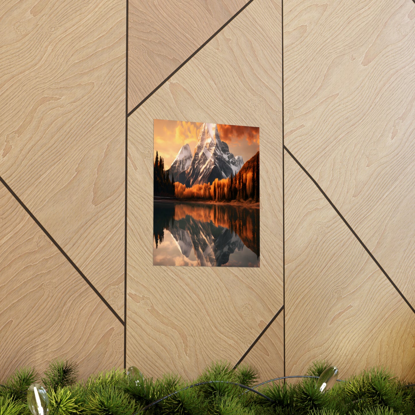 Mountain and River view Matte Vertical Posters