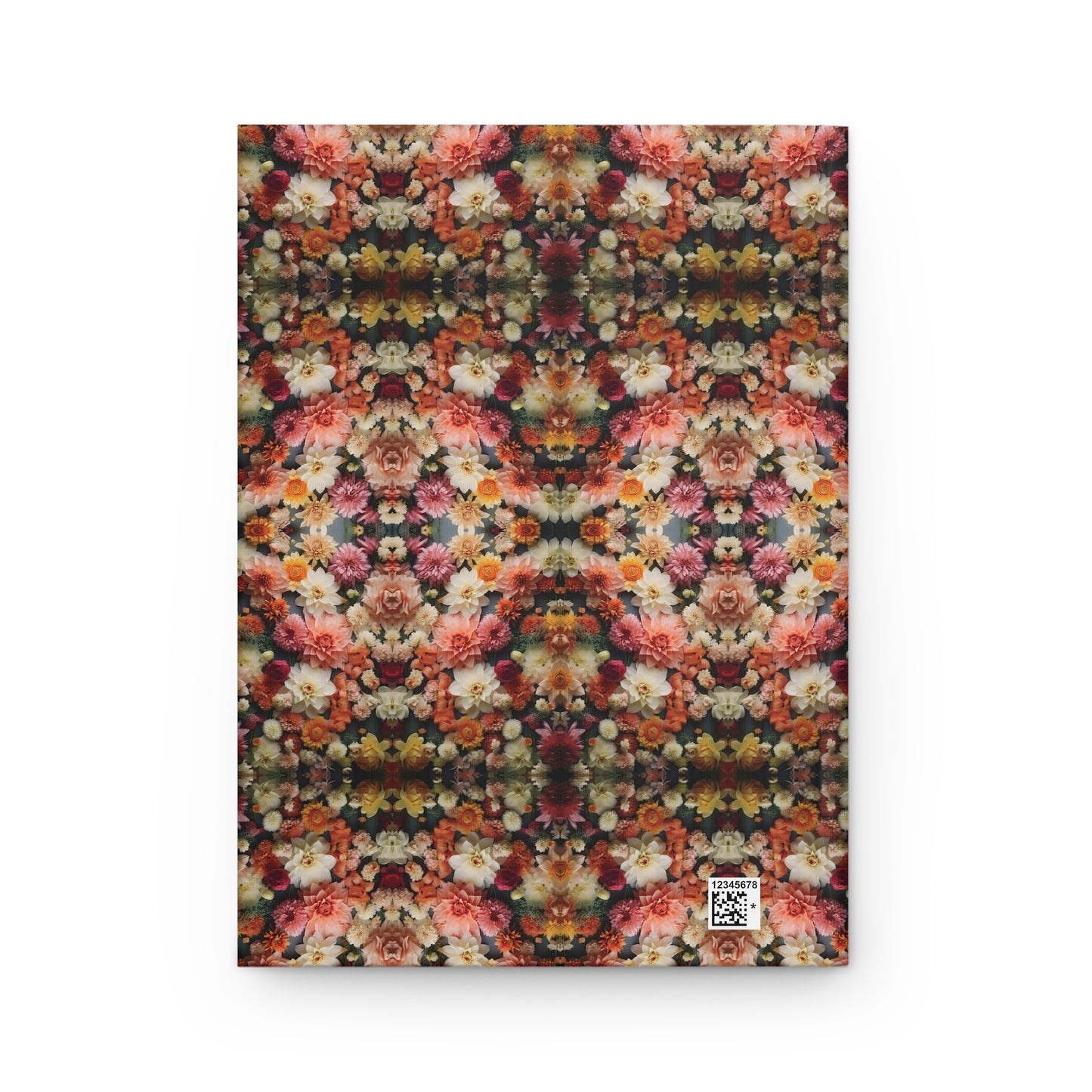 3D Flowers  Pattern Hardcover Journal Matte