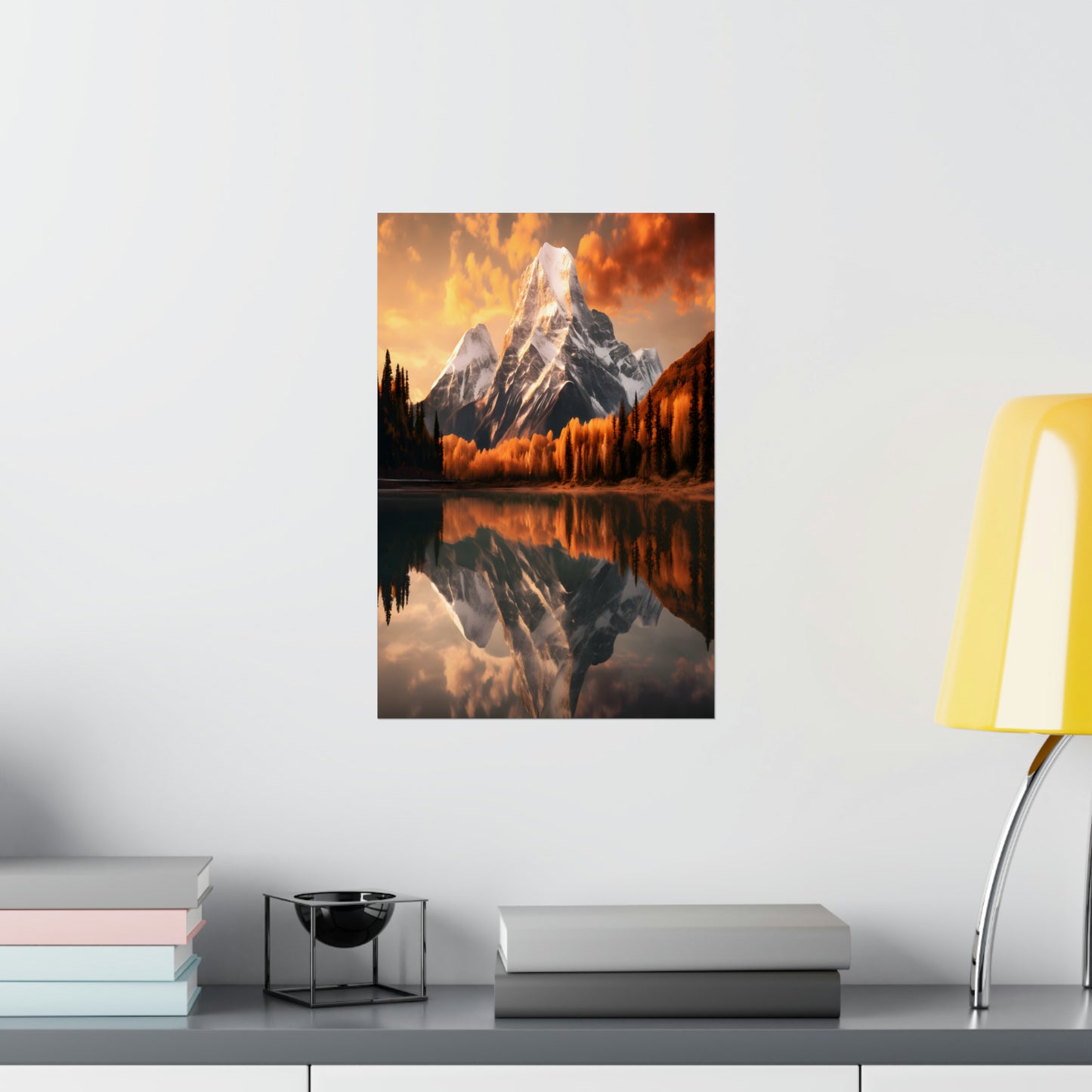 Mountain and River view Matte Vertical Posters