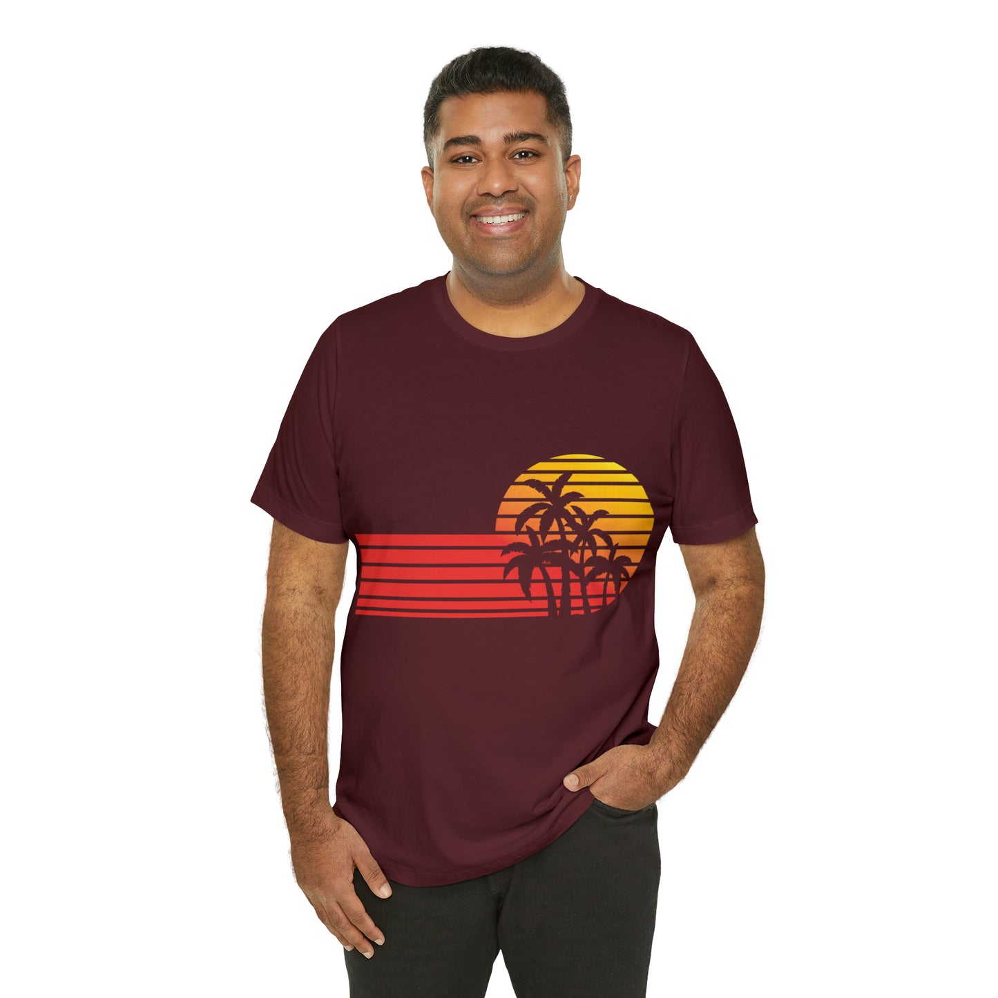 Retro Sunset with Palm T-Shirt