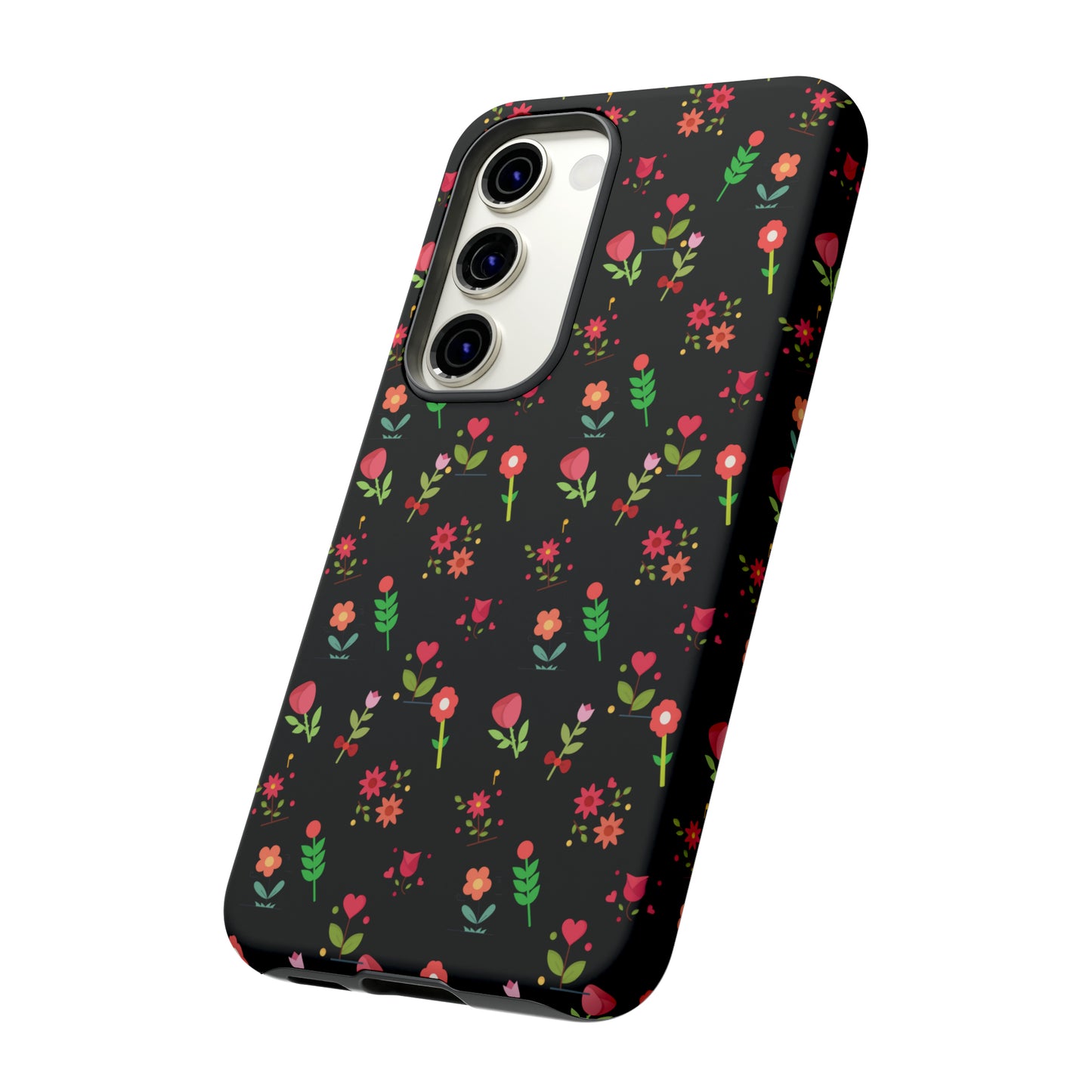 Flowers Pattern Splatter Phone Tough Cases