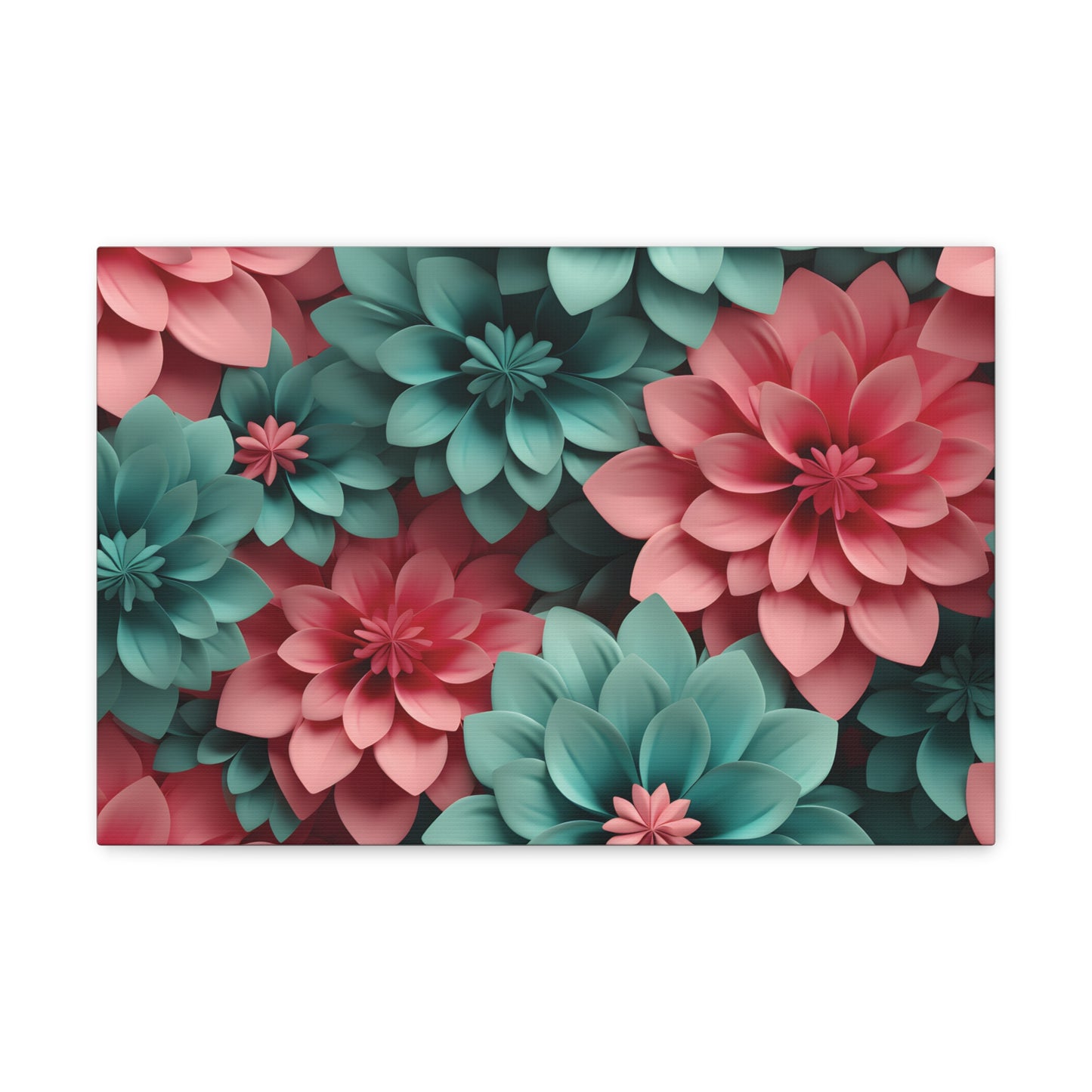 3D Flowers Gallery Wraps