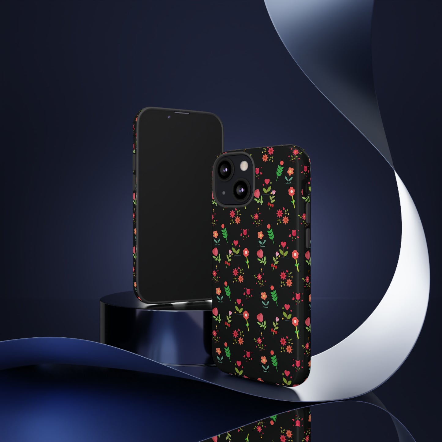 Flowers Pattern Splatter Phone Tough Cases