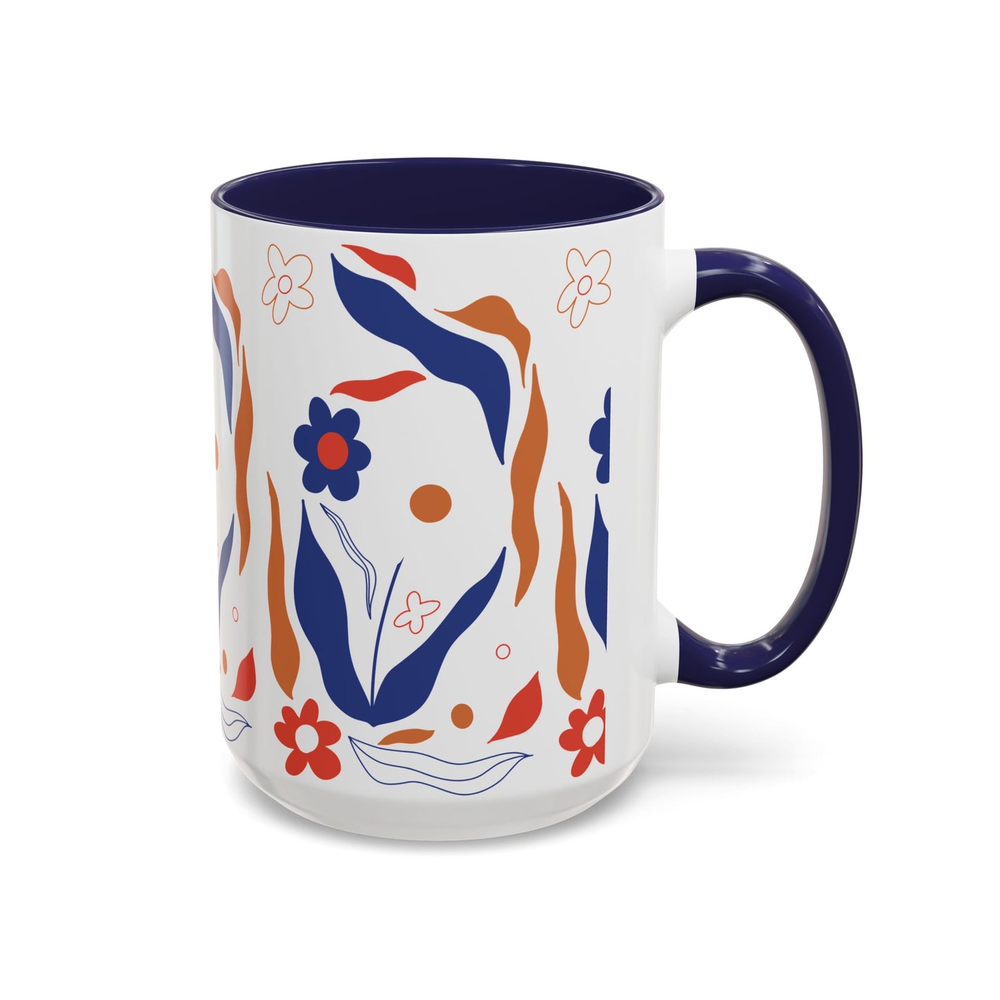 Floral Accent Coffee Mug