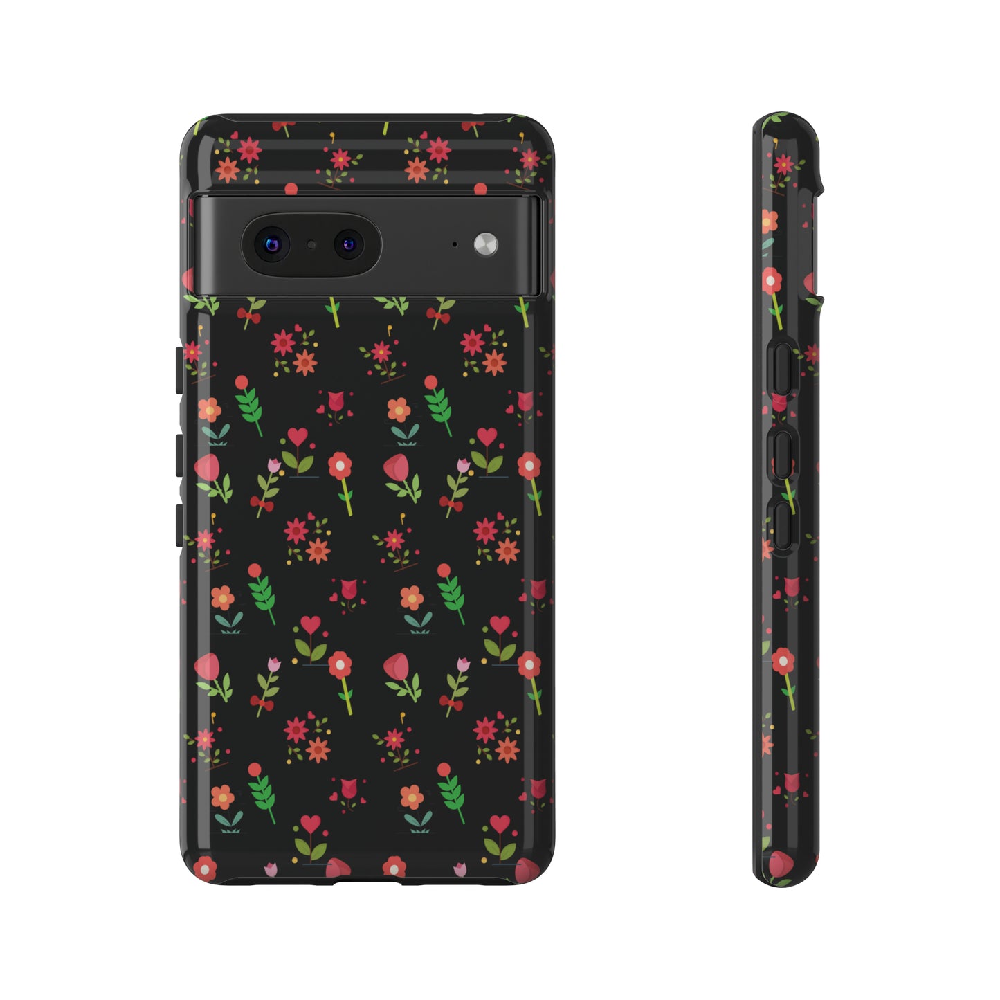 Flowers Pattern Splatter Phone Tough Cases