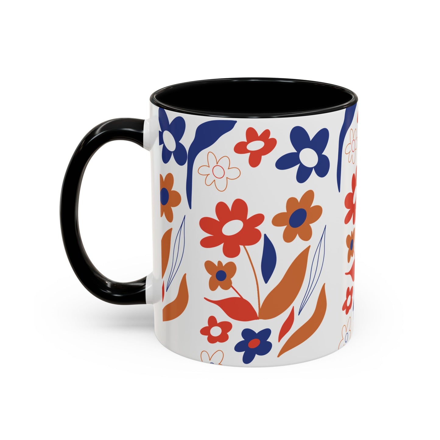 Floral Accent Coffee Mug