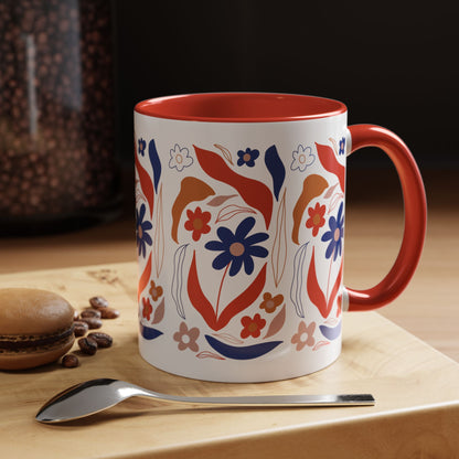 Floral Accent Coffee Mug