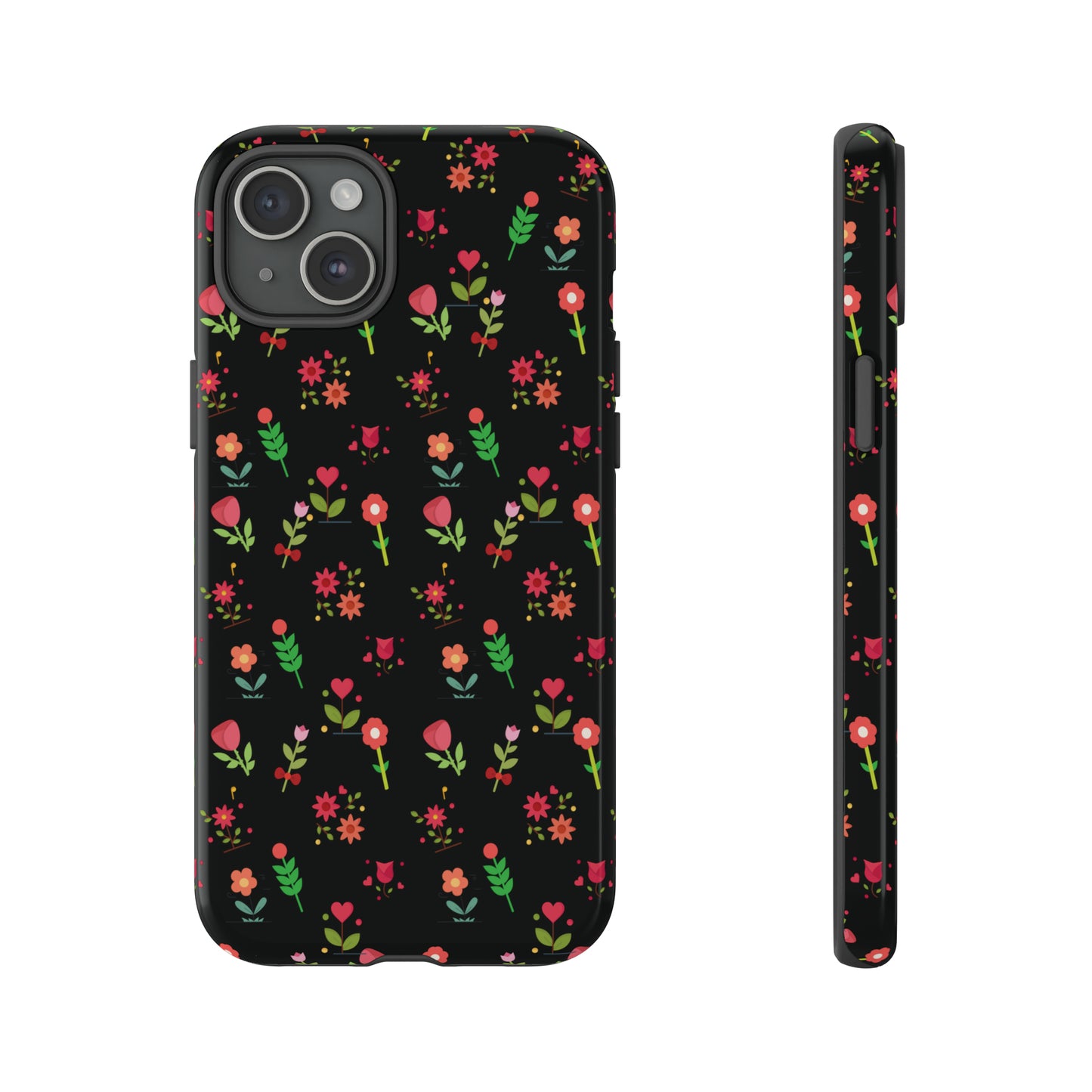 Flowers Pattern Splatter Phone Tough Cases