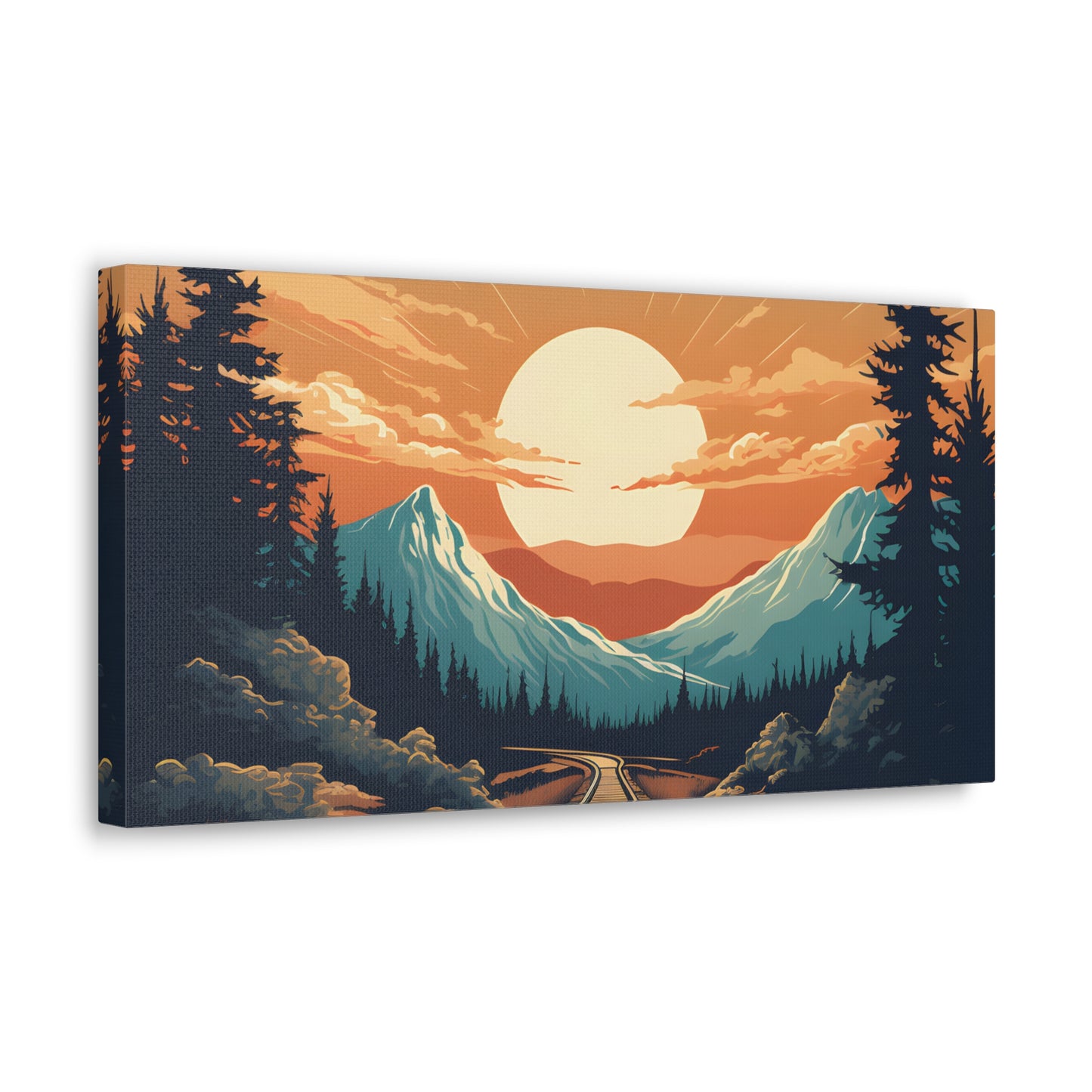 Mountain and Sunset Gallery Wraps