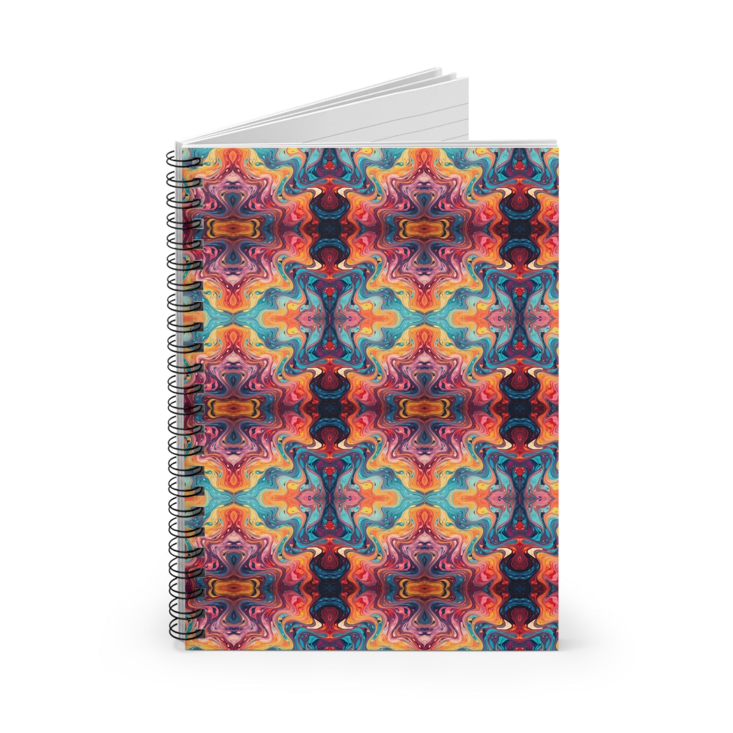 Colorful Paint Splatter Spiral Notebook - Ruled Line