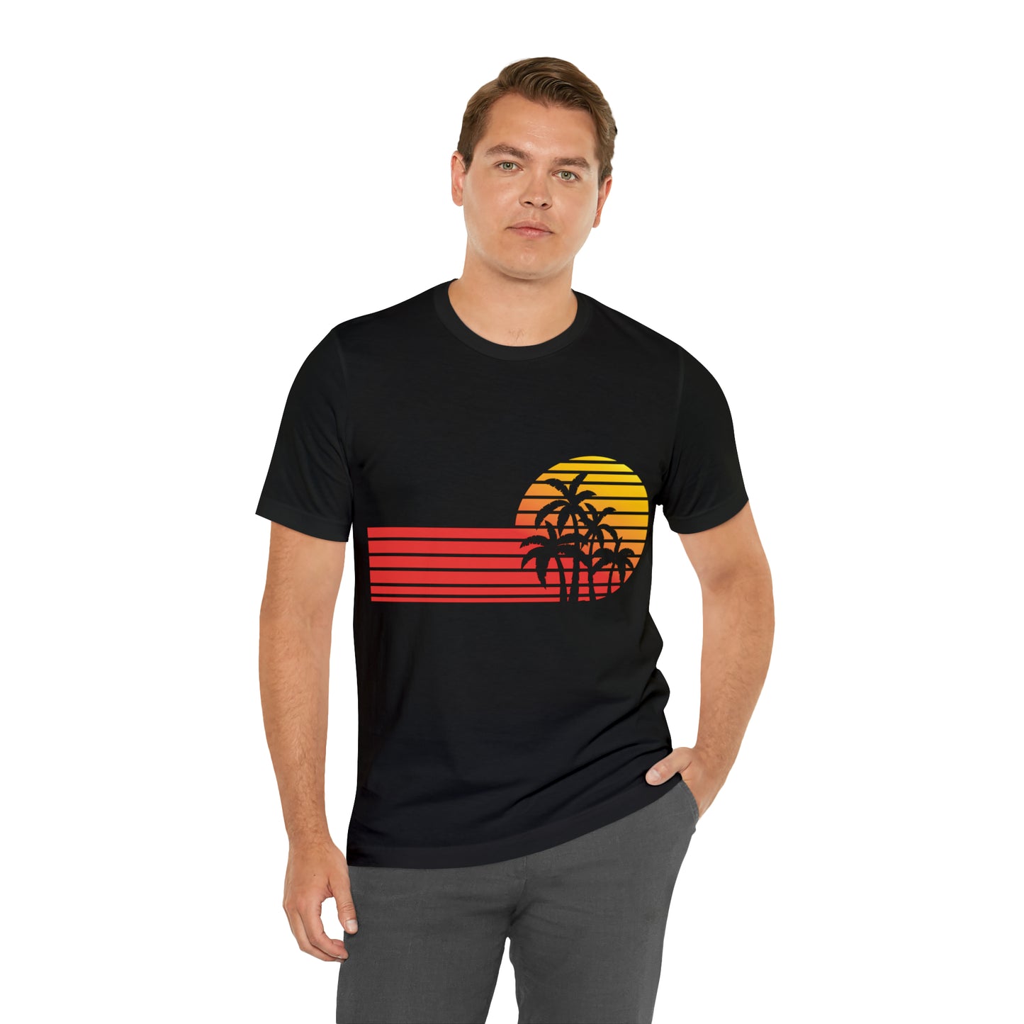 Retro Sunset with Palm T-Shirt