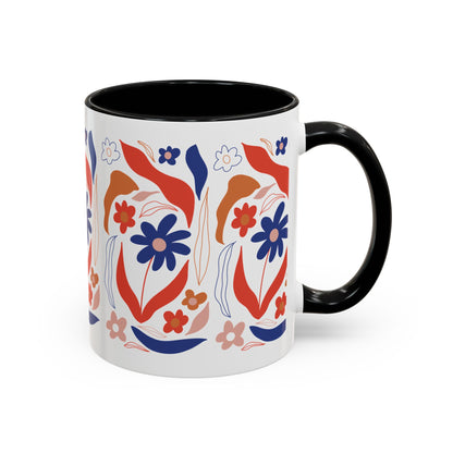 Floral Accent Coffee Mug