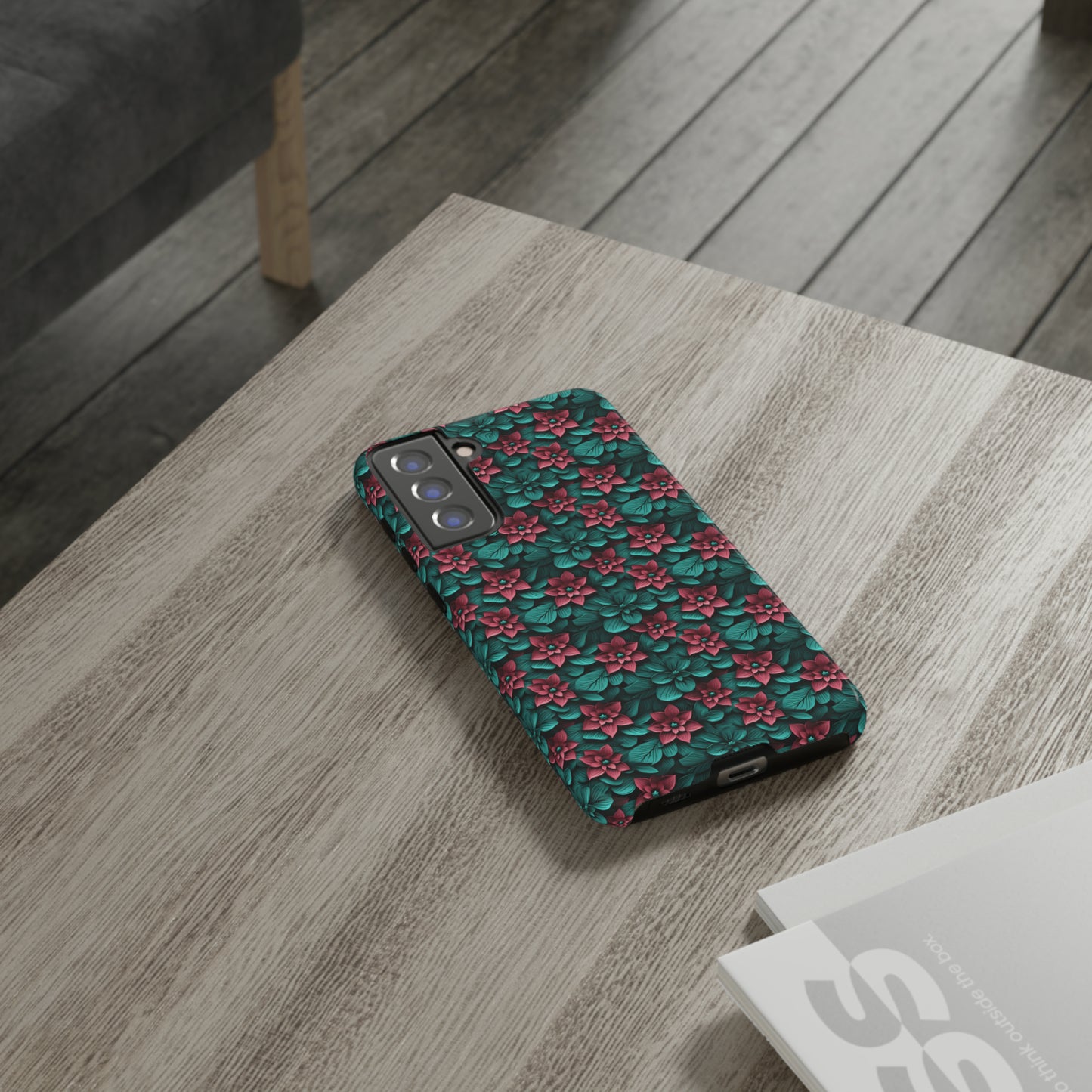 3D flowers Tough Cases