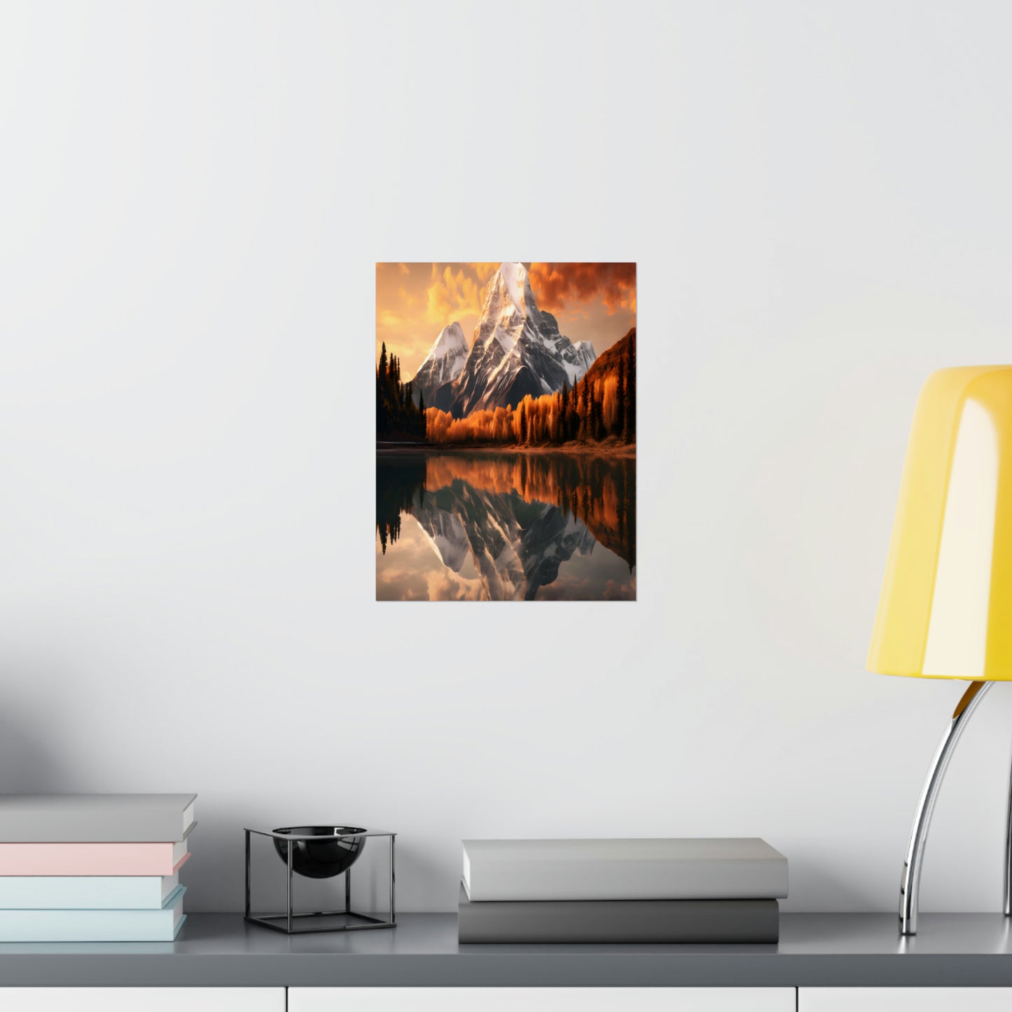 Mountain and River view Matte Vertical Posters