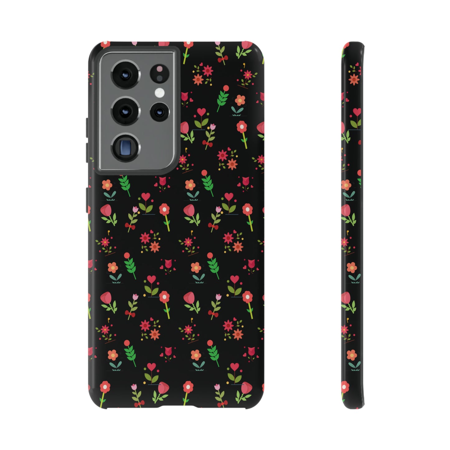 Flowers Pattern Splatter Phone Tough Cases