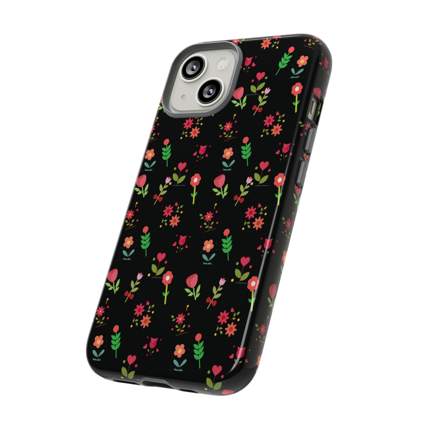 Flowers Pattern Splatter Phone Tough Cases