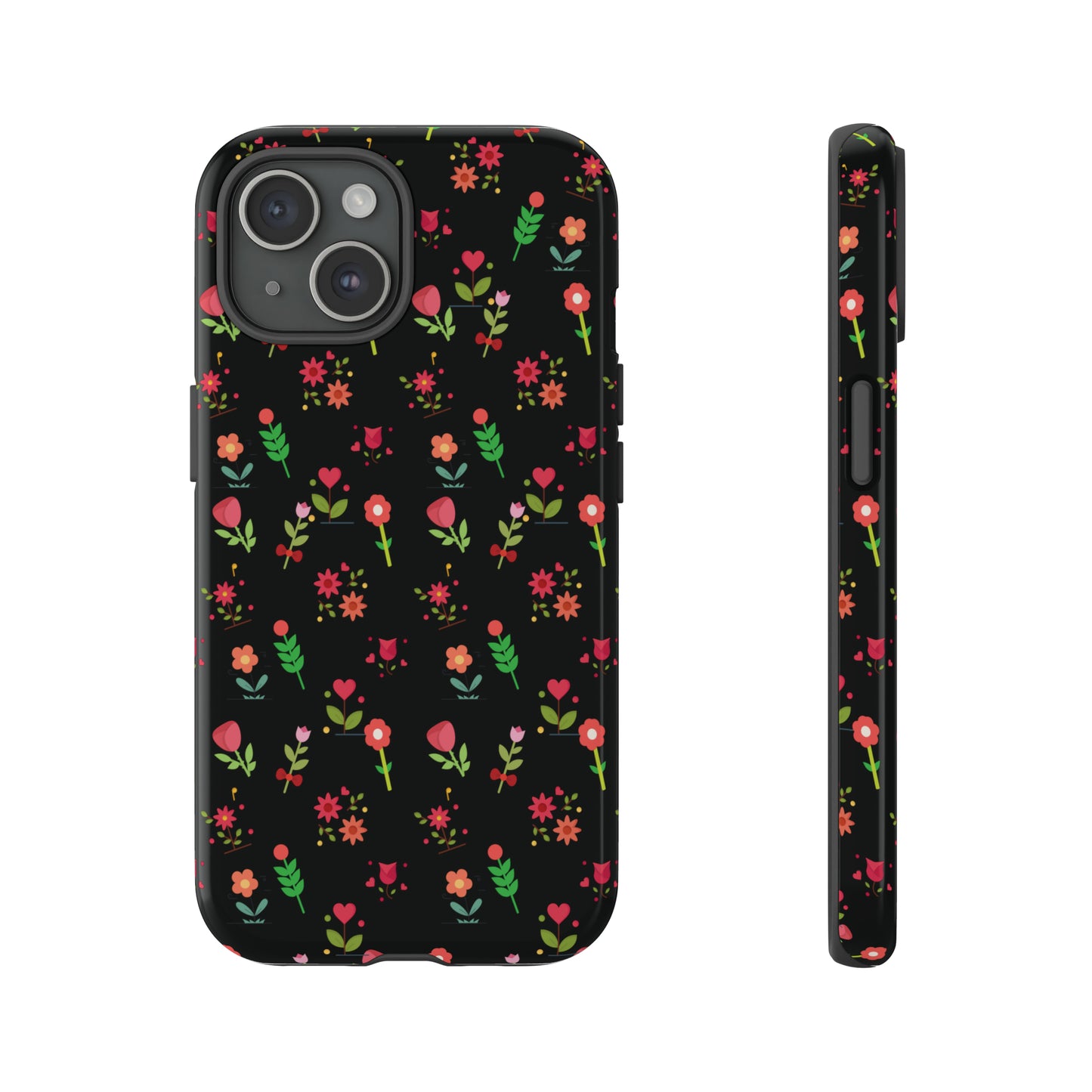 Flowers Pattern Splatter Phone Tough Cases