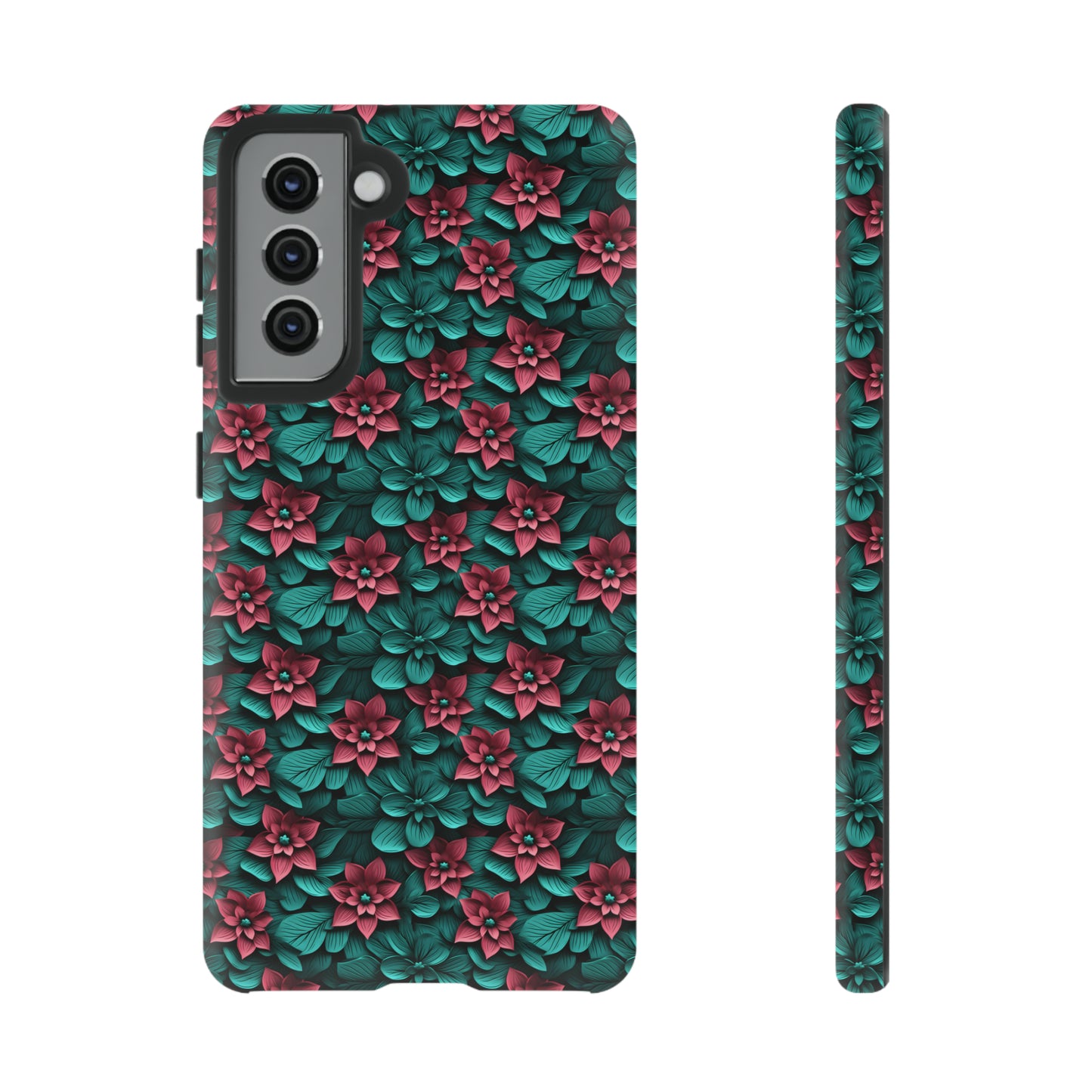 3D flowers Tough Cases