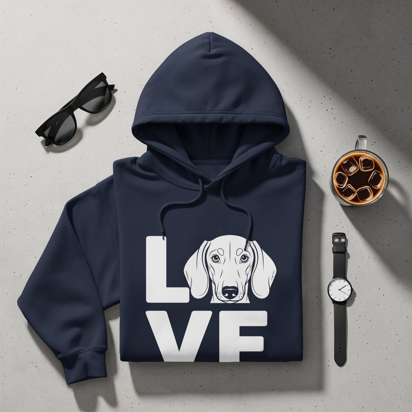 Love Dachshund Hoodie Perfect For Dog Lovers