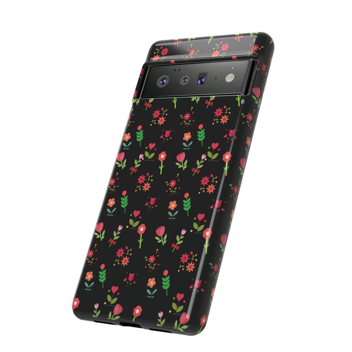 Flowers Pattern Splatter Phone Tough Cases