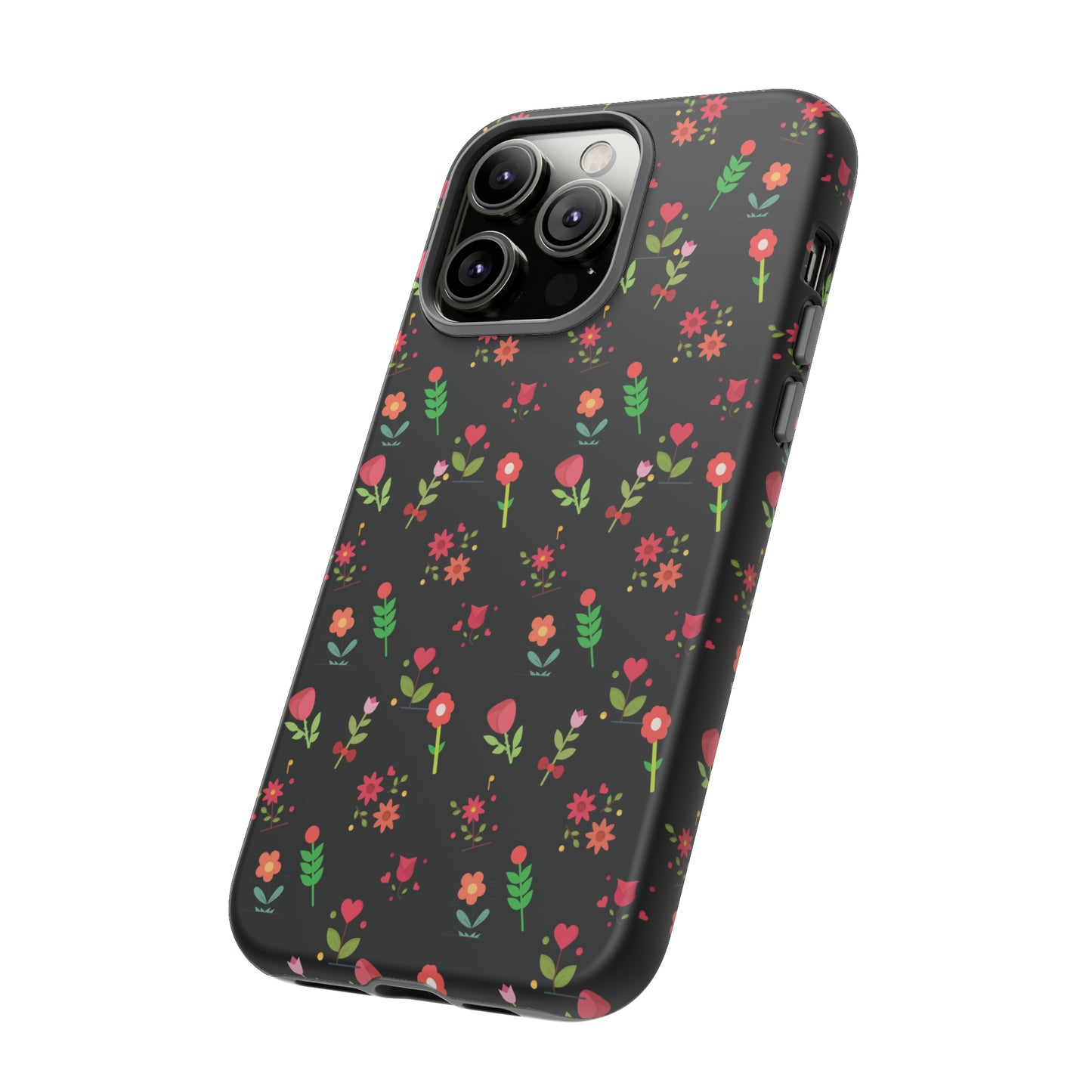 Flowers Pattern Splatter Phone Tough Cases