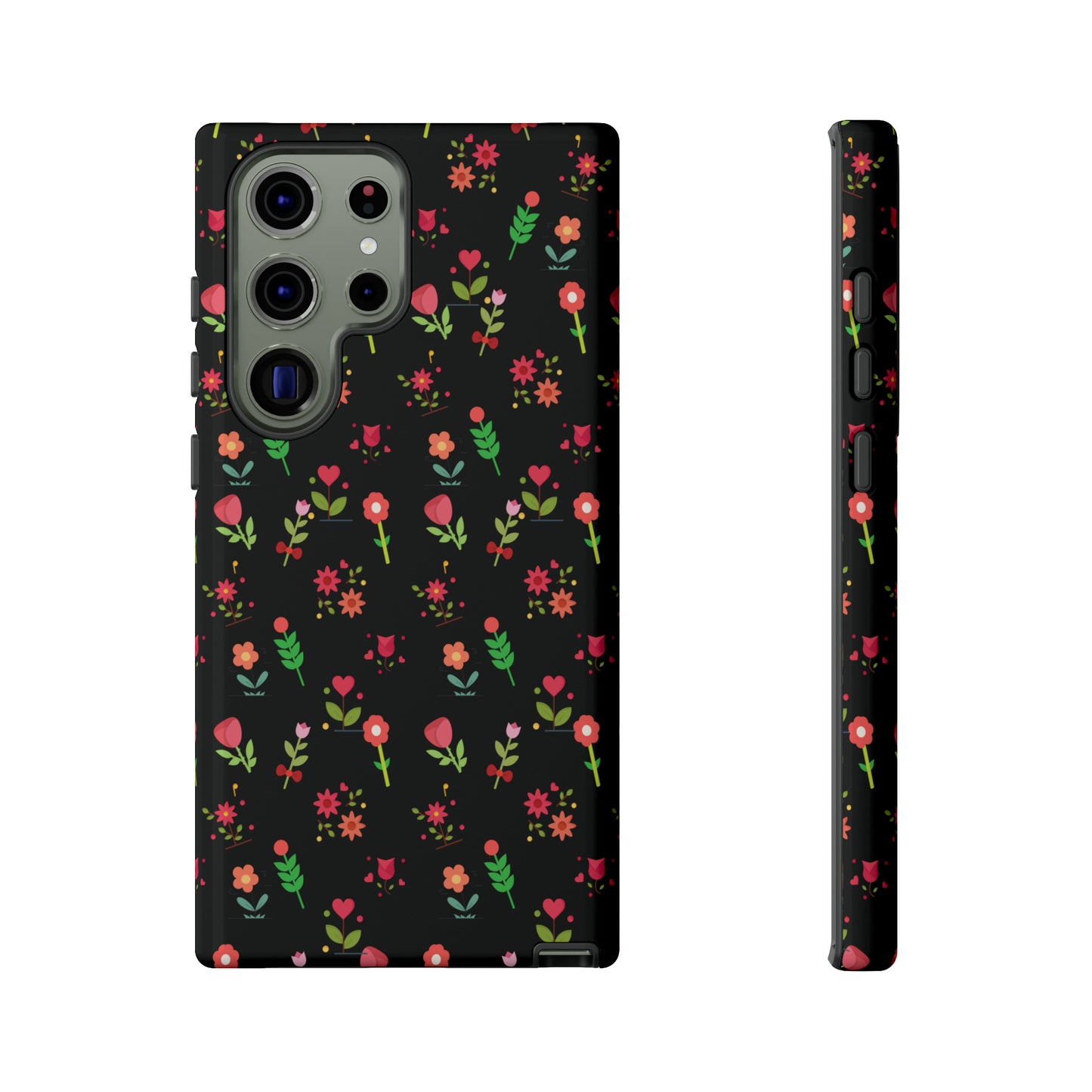 Flowers Pattern Splatter Phone Tough Cases