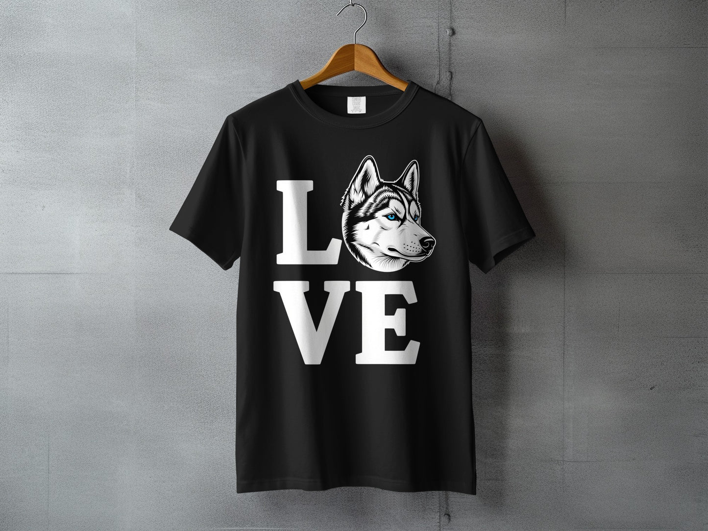 Husky Love Graphic Design T-Shirt for Dog Lovers