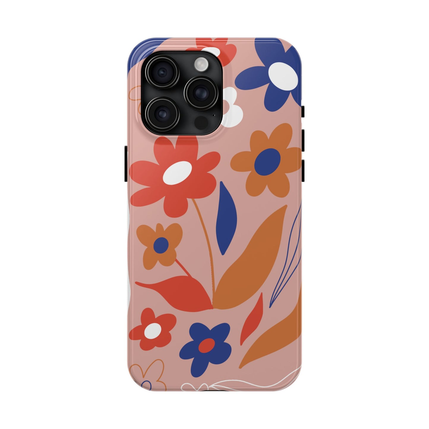 Phone Case, Floral Design, Protective Case, Cover, Strong, Durable, Custom Shell