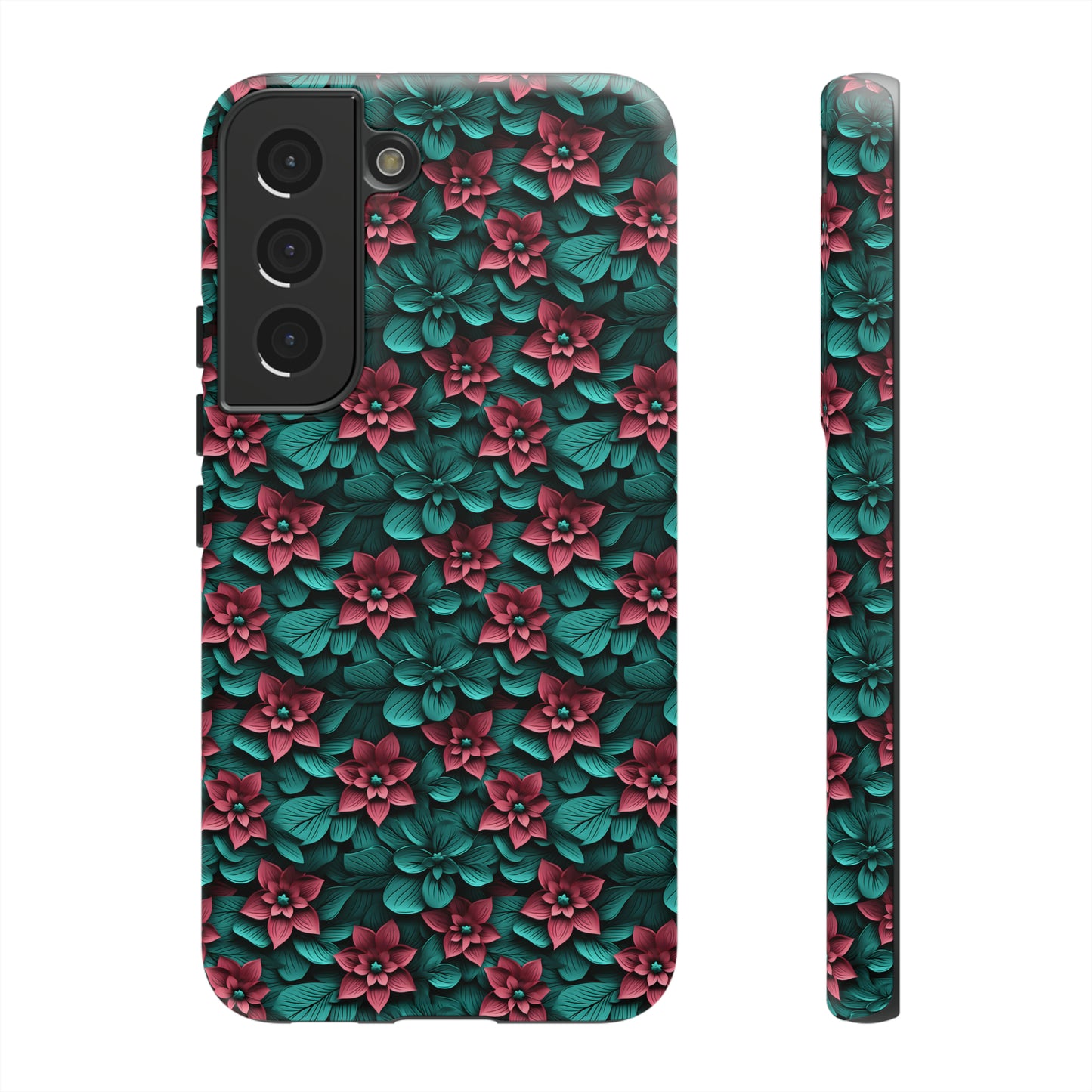 3D flowers Tough Cases