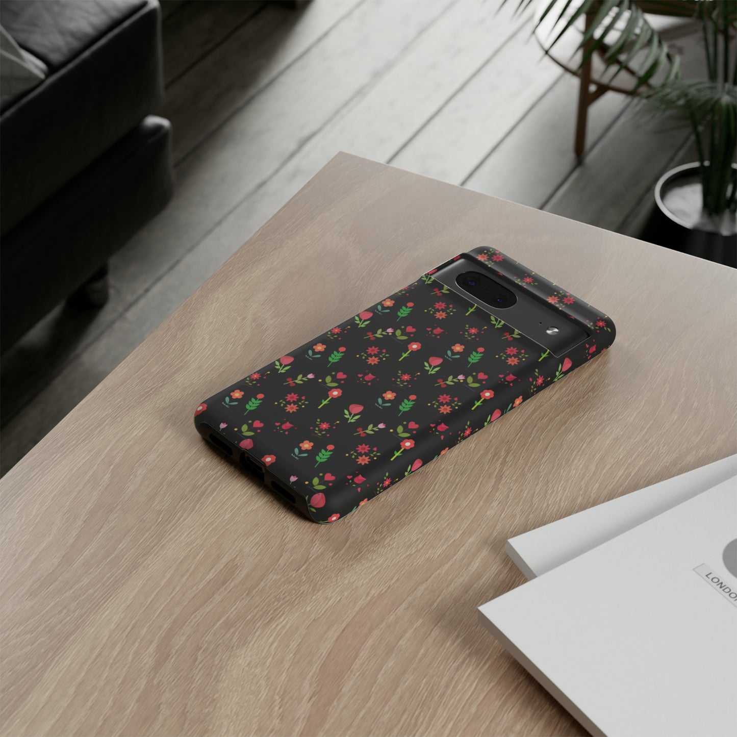 Flowers Pattern Splatter Phone Tough Cases