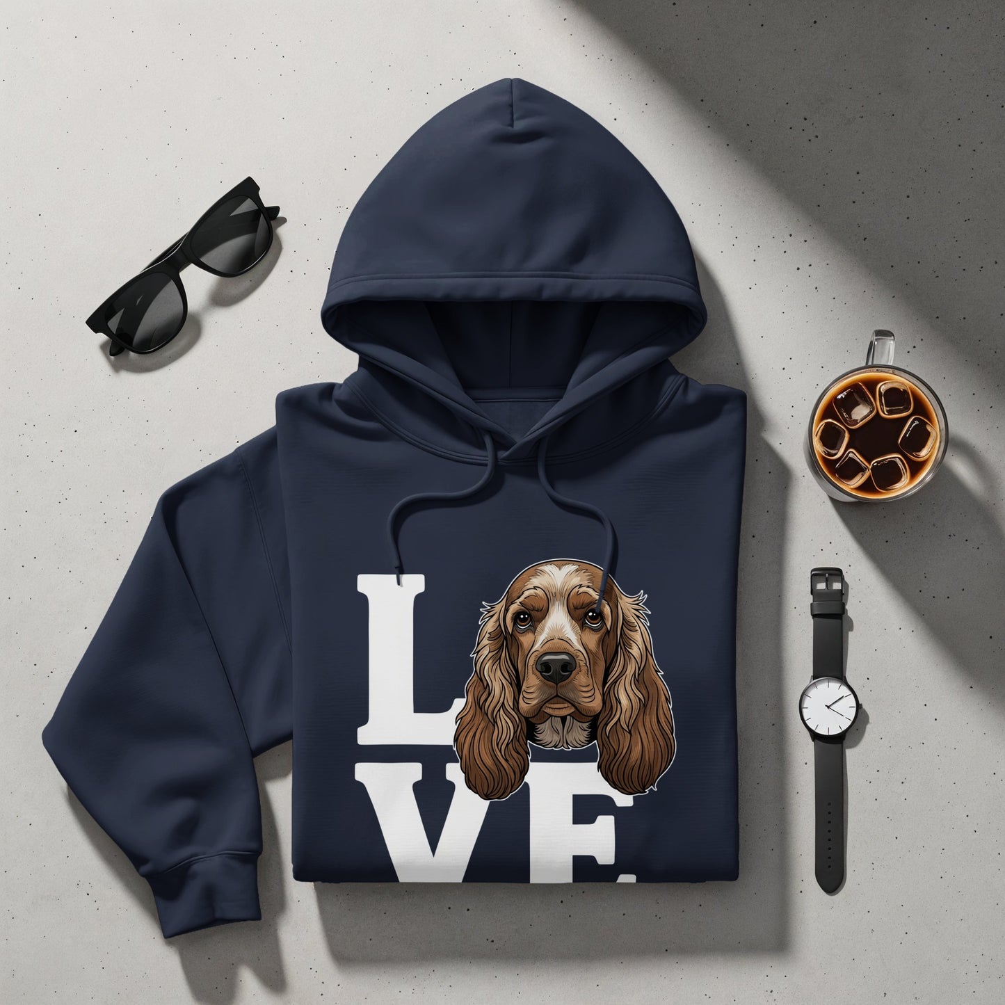 LOVE Cocker Spaniel Hoodie for Dog Lovers