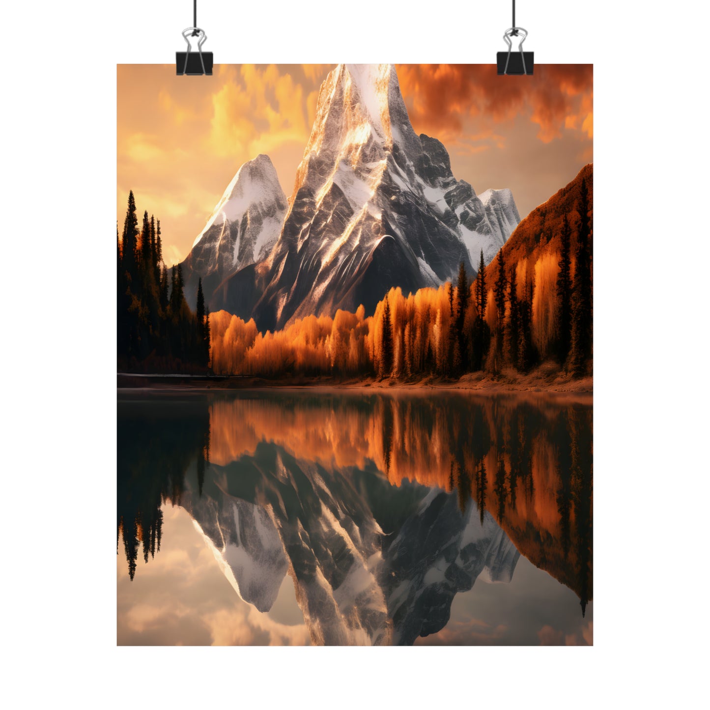 Mountain and River view Matte Vertical Posters