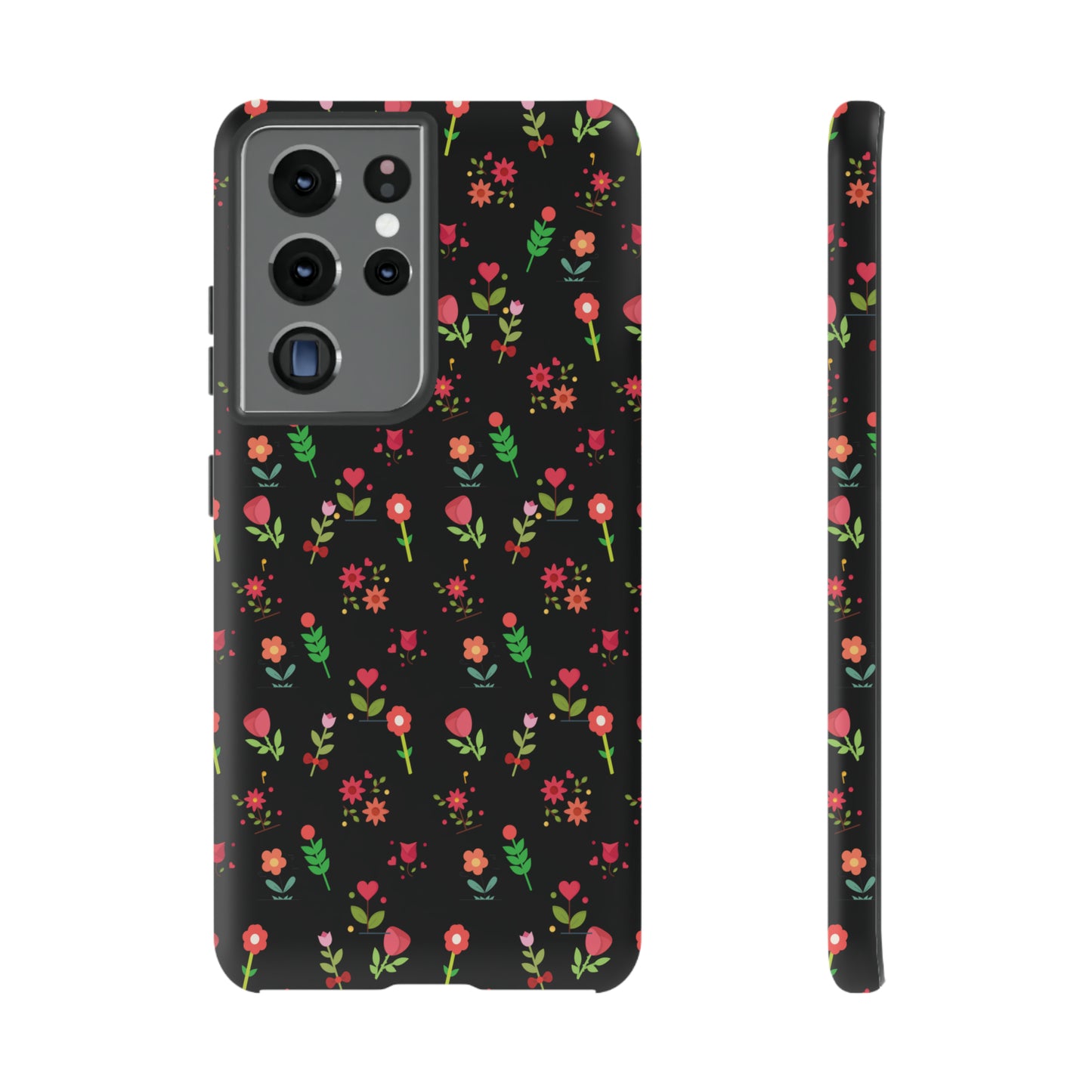 Flowers Pattern Splatter Phone Tough Cases