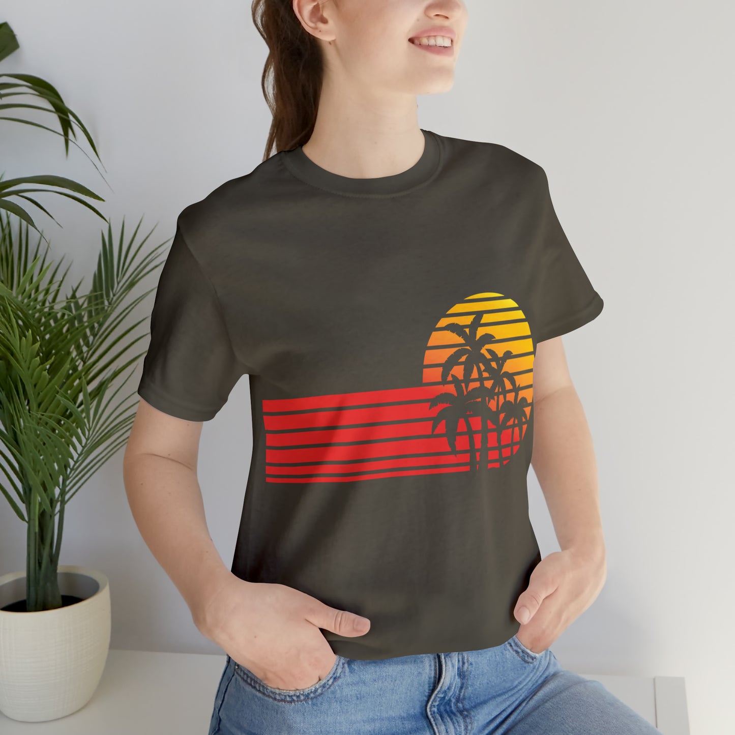 Retro Sunset with Palm T-Shirt