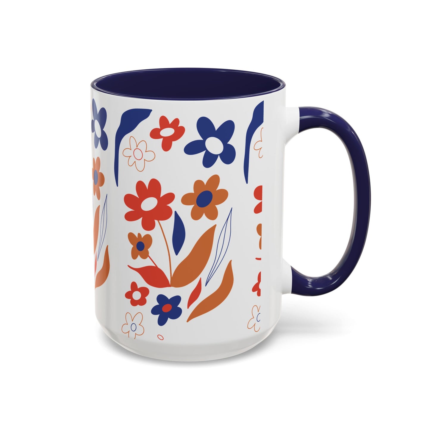 Floral Accent Coffee Mug