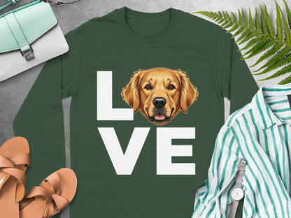Love Golden Retriever Dog Long Sleeve Shirt Product