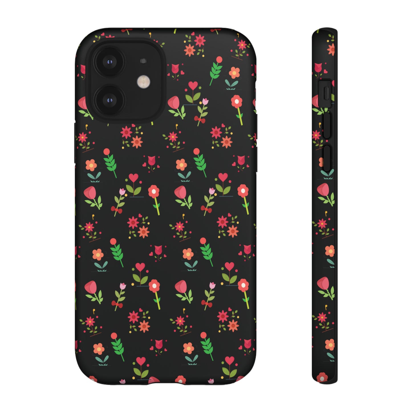 Flowers Pattern Splatter Phone Tough Cases