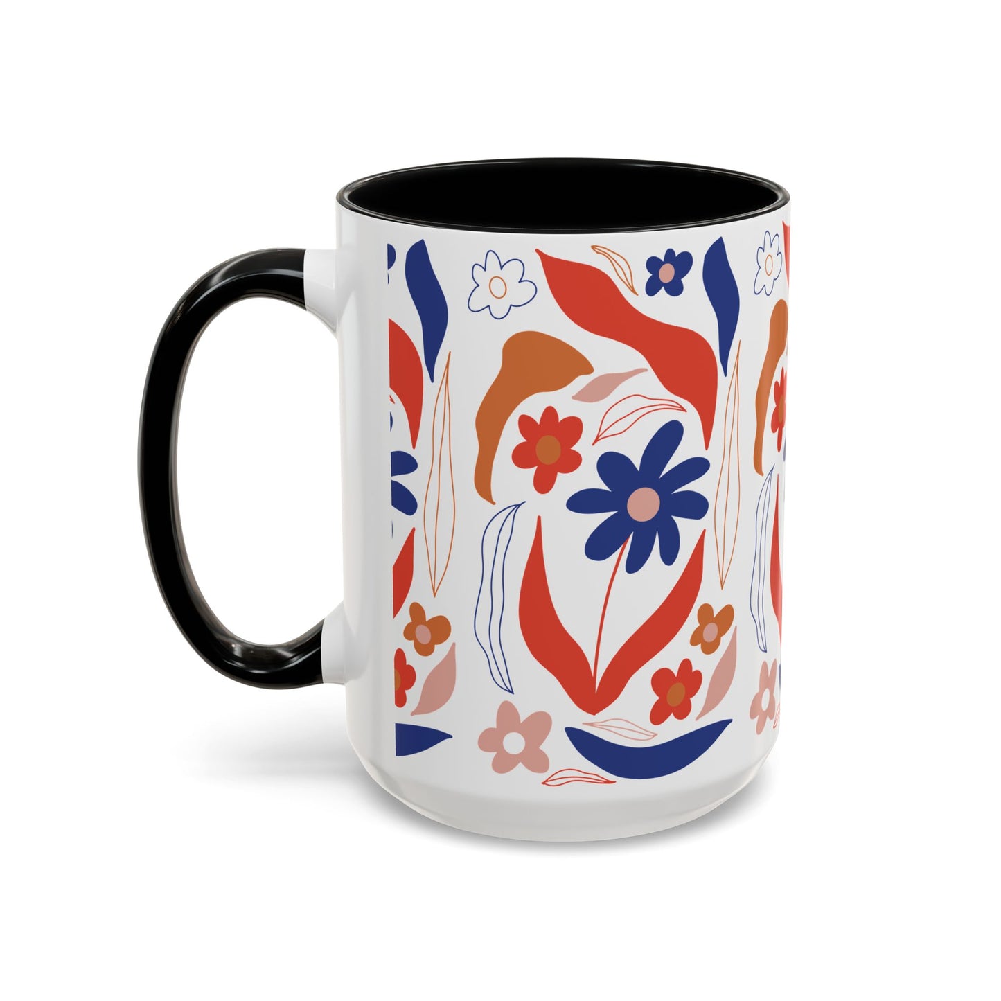 Floral Accent Coffee Mug