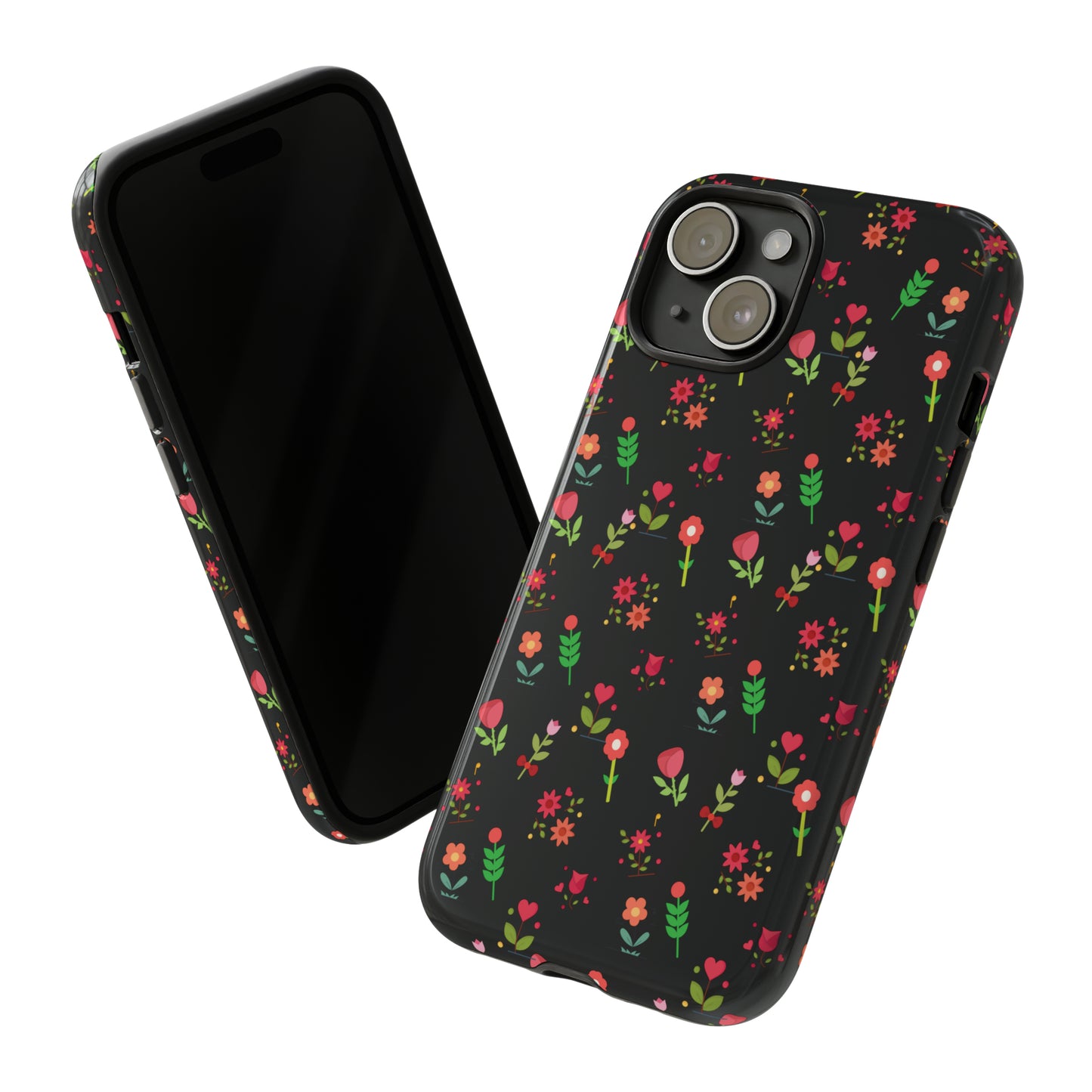 Flowers Pattern Splatter Phone Tough Cases