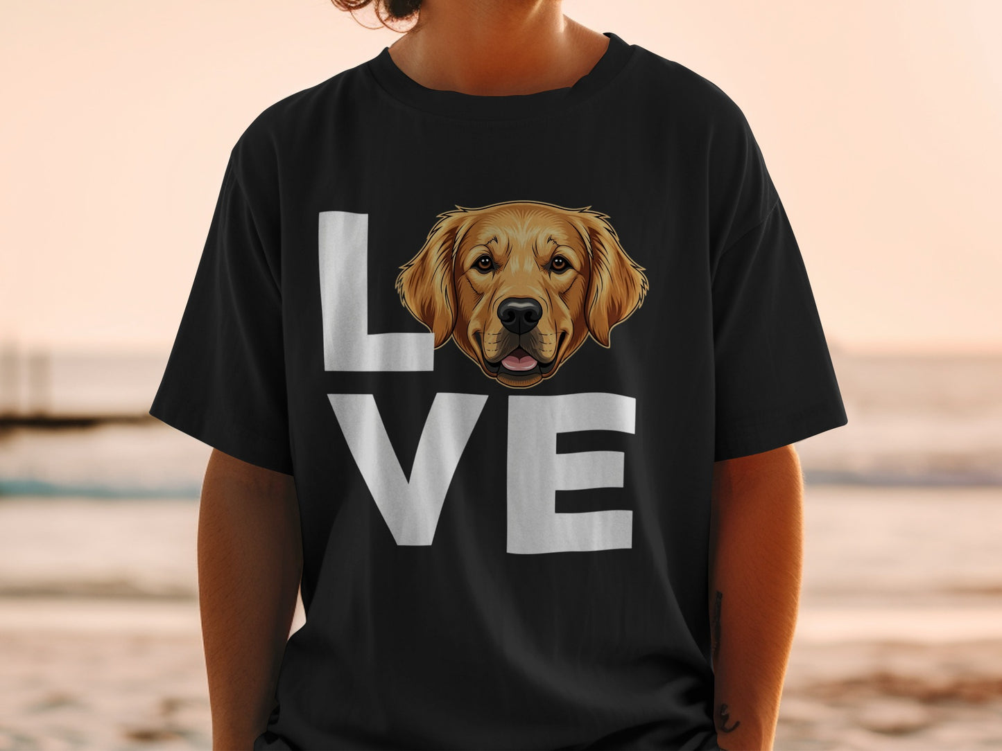 Golden Retriever Love Graphic T-Shirt for Pet Lovers